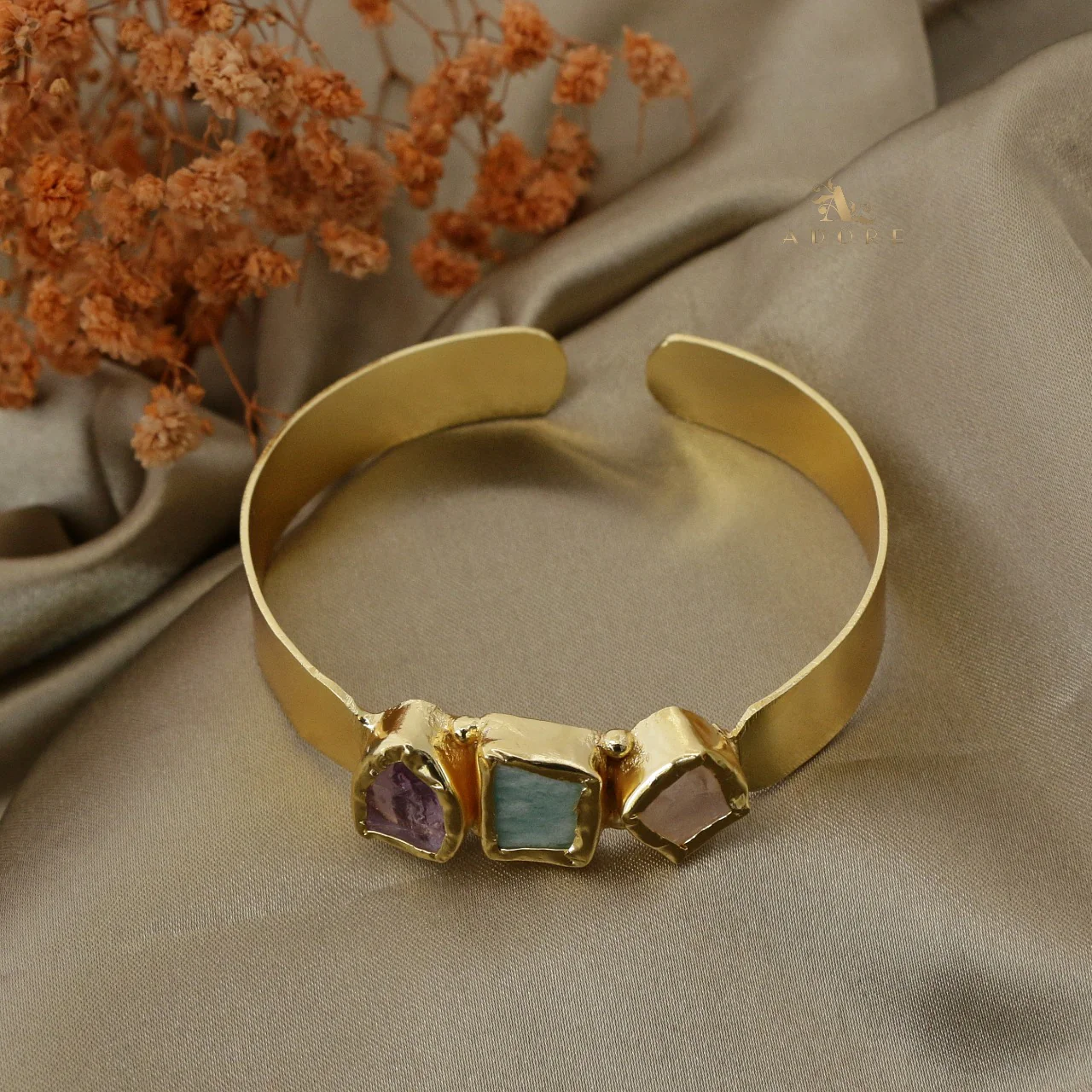 Riza Raw Stone Bangle - Image 6