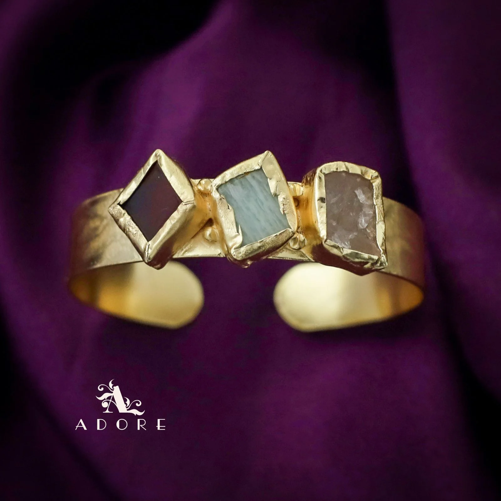 Riza Raw Stone Bangle - Image 7