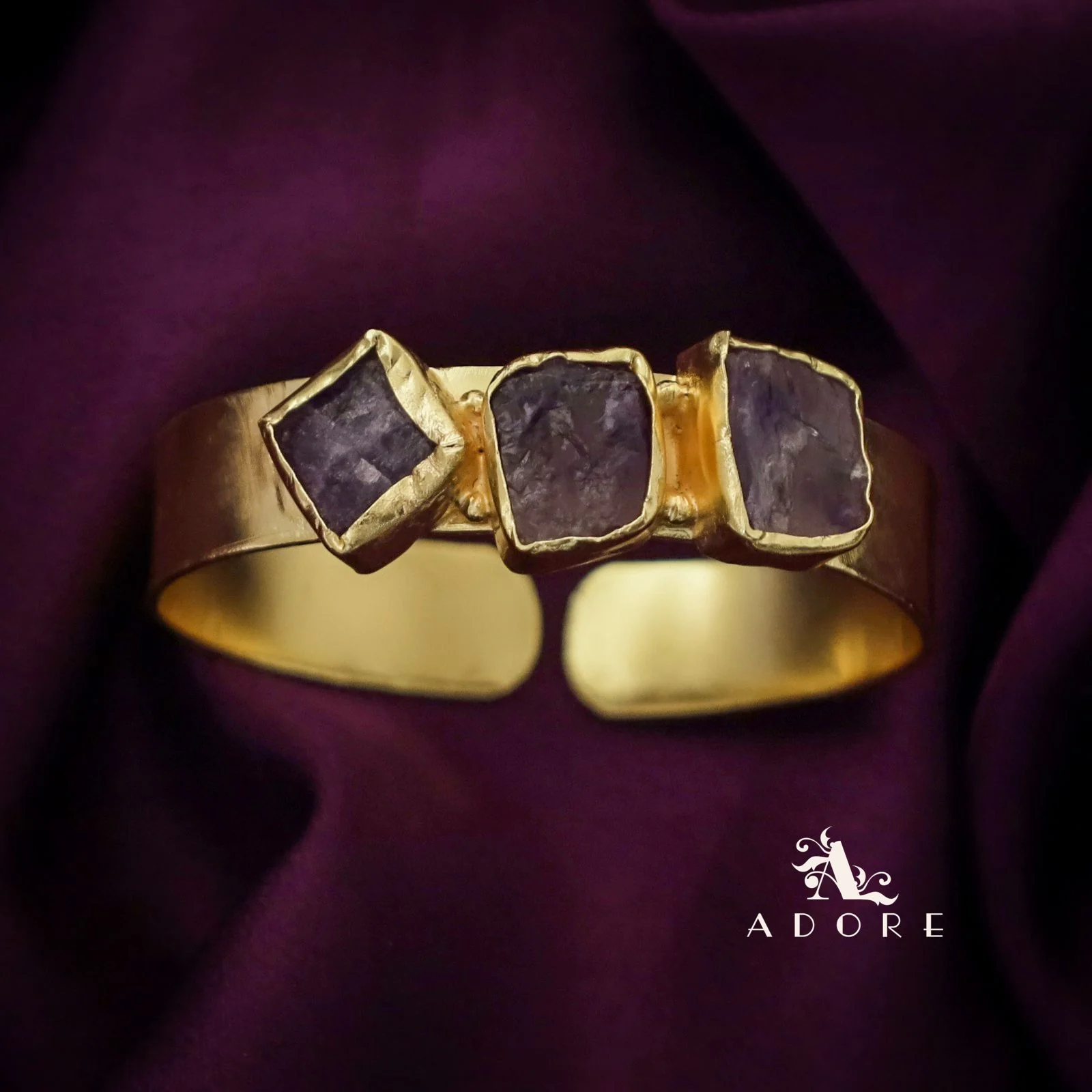 Riza Raw Stone Bangle - Image 8