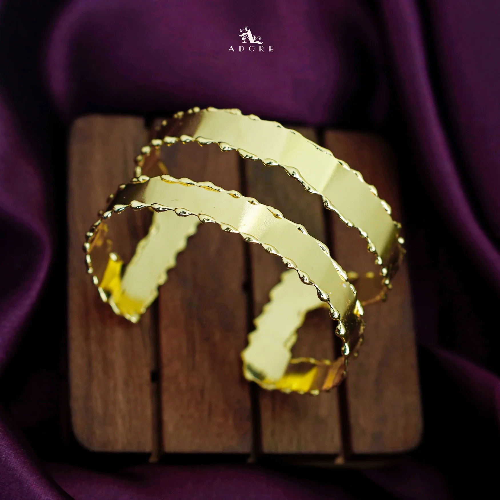 Rora 2 Layer Golden Plated Bangle - Image 3