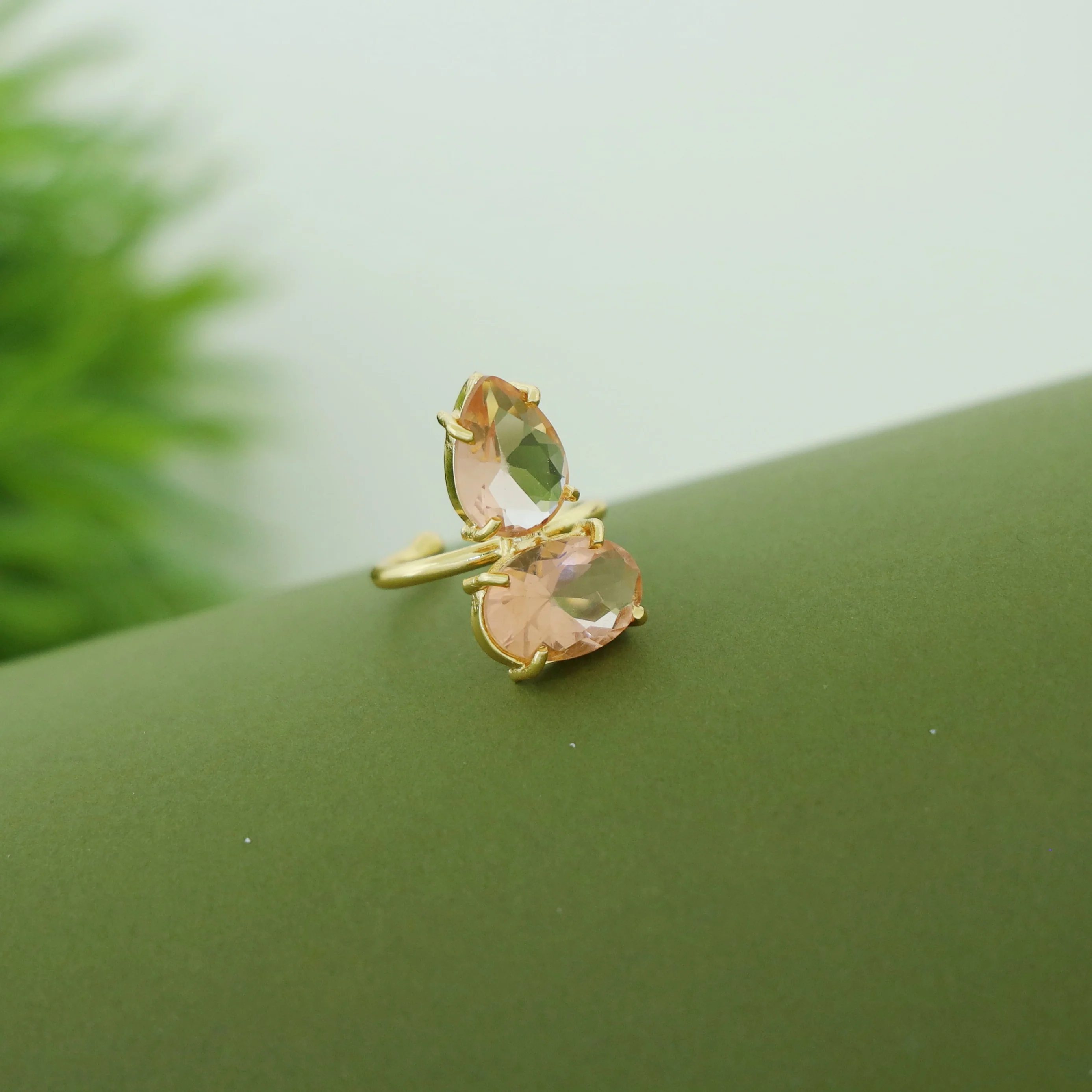 Rory Claw Oval Drop Glossy Stone Ring - Image 9
