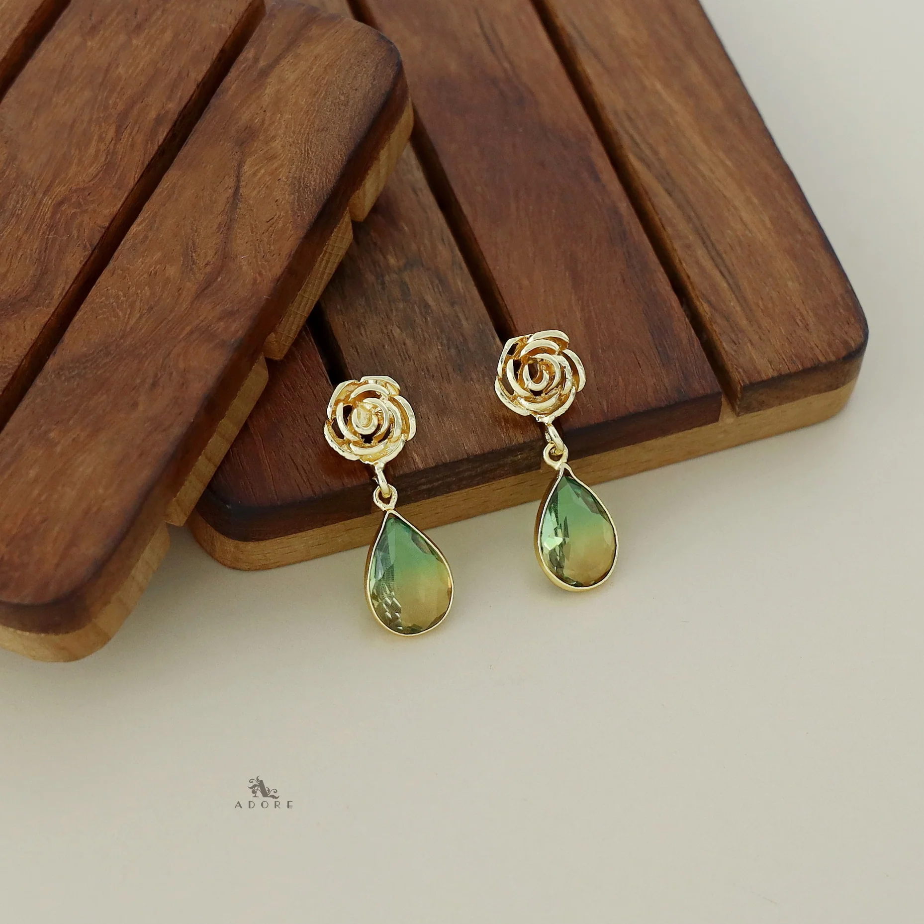 Rosette Drop Glossy Earring - Image 21