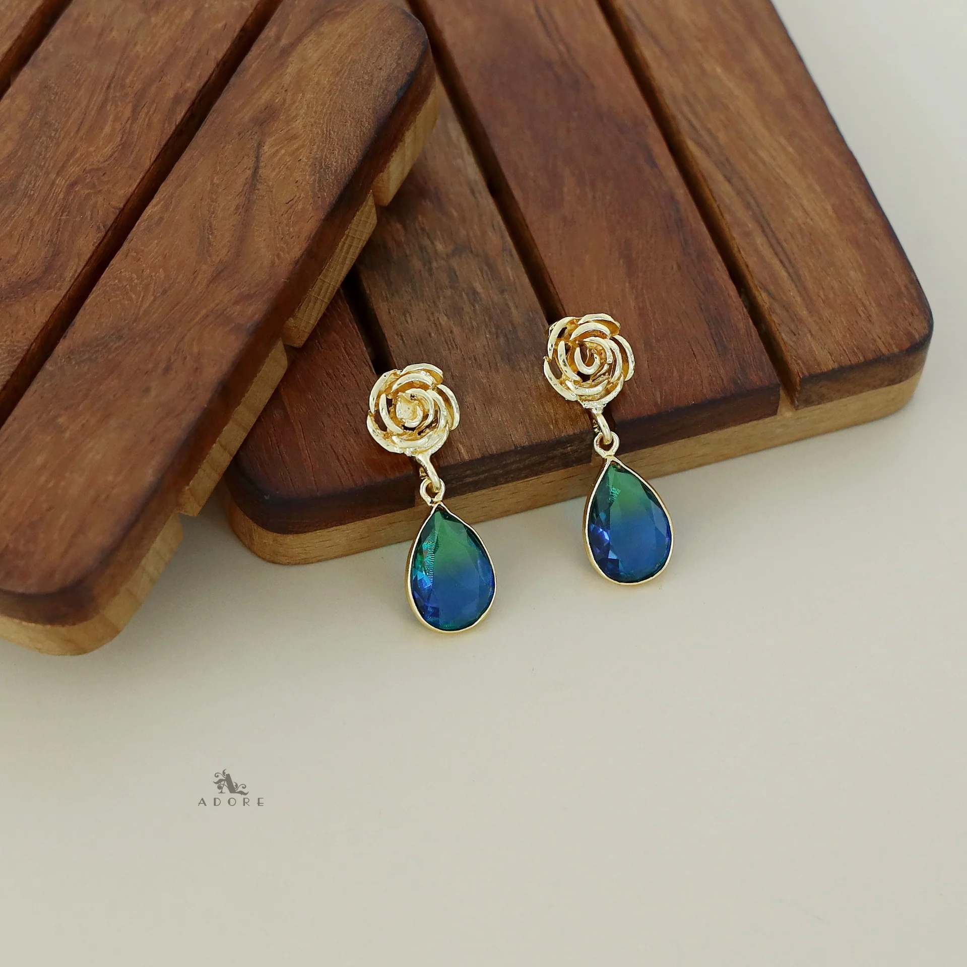 Rosette Drop Glossy Earring - Image 22