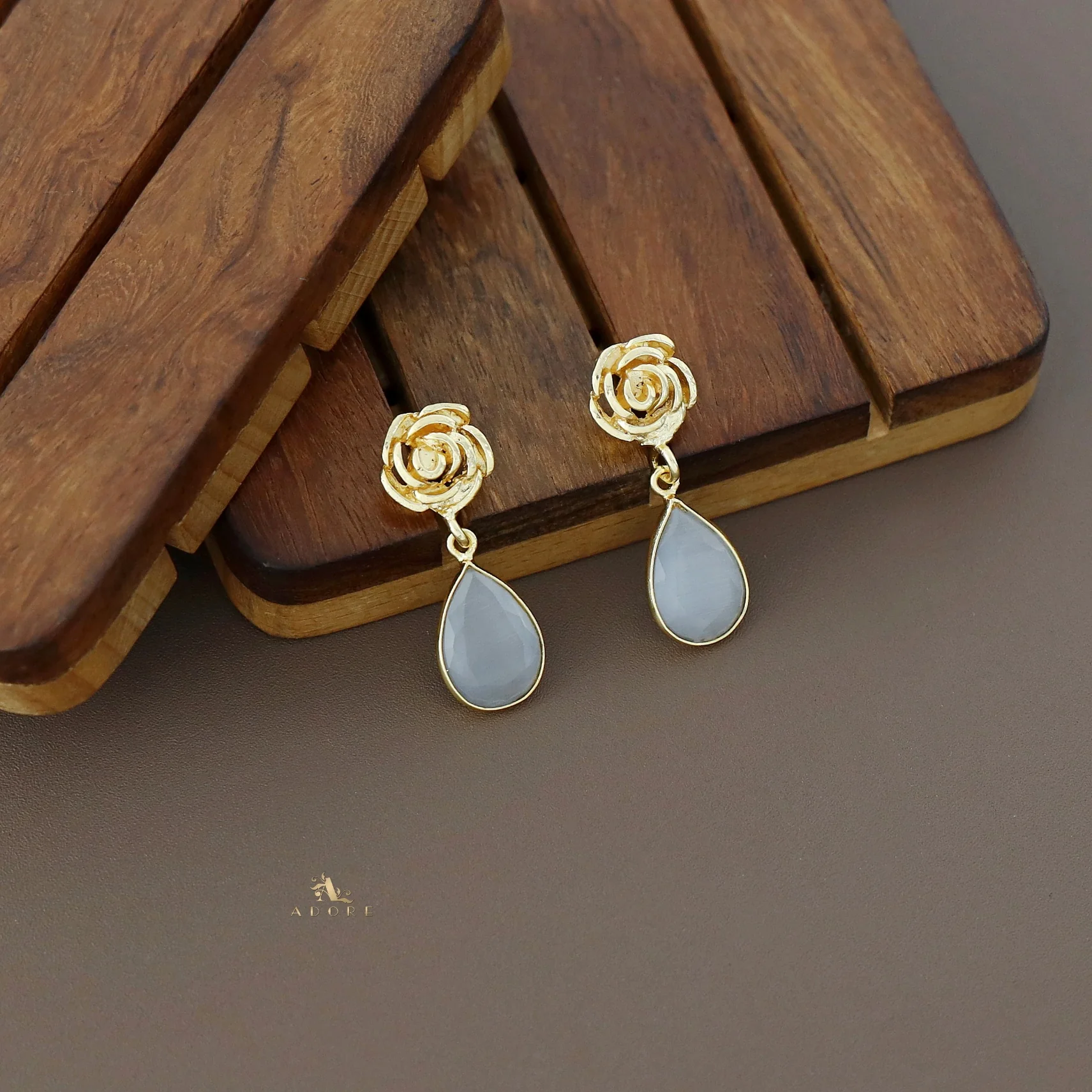 Rosette Drop Glossy Earring - Image 23