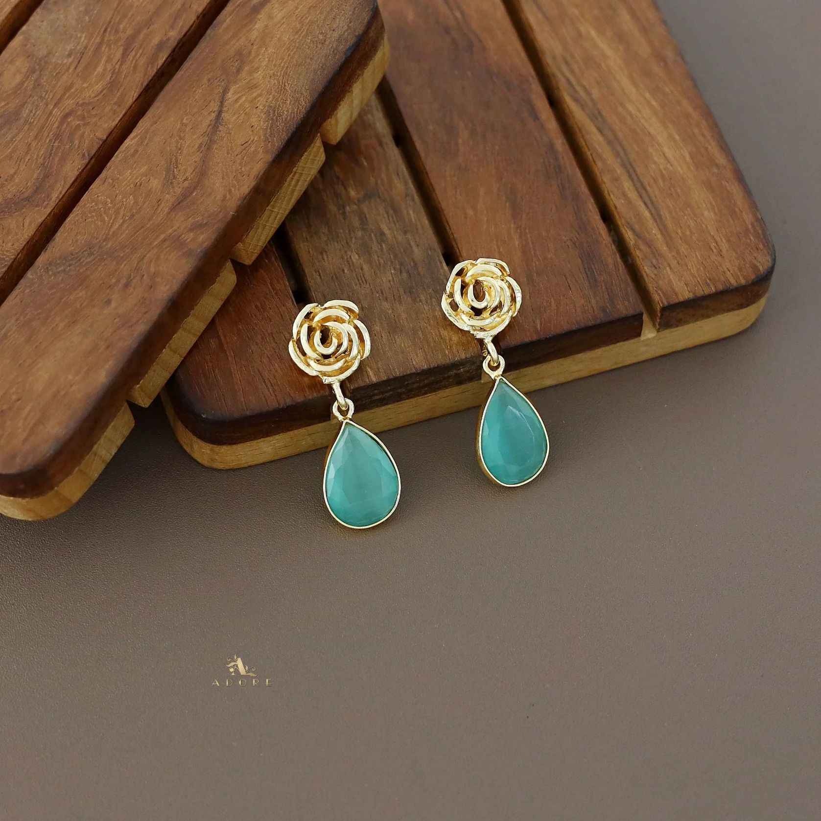 Rosette Drop Glossy Earring - Image 24