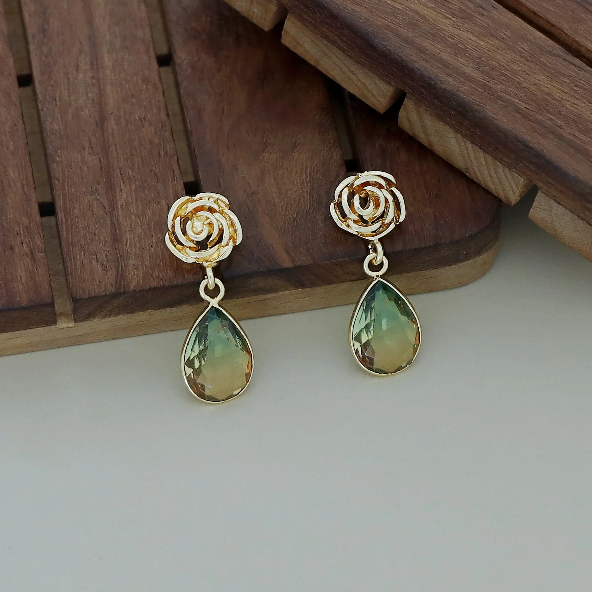 Rosette Drop Glossy Earring - Image 27
