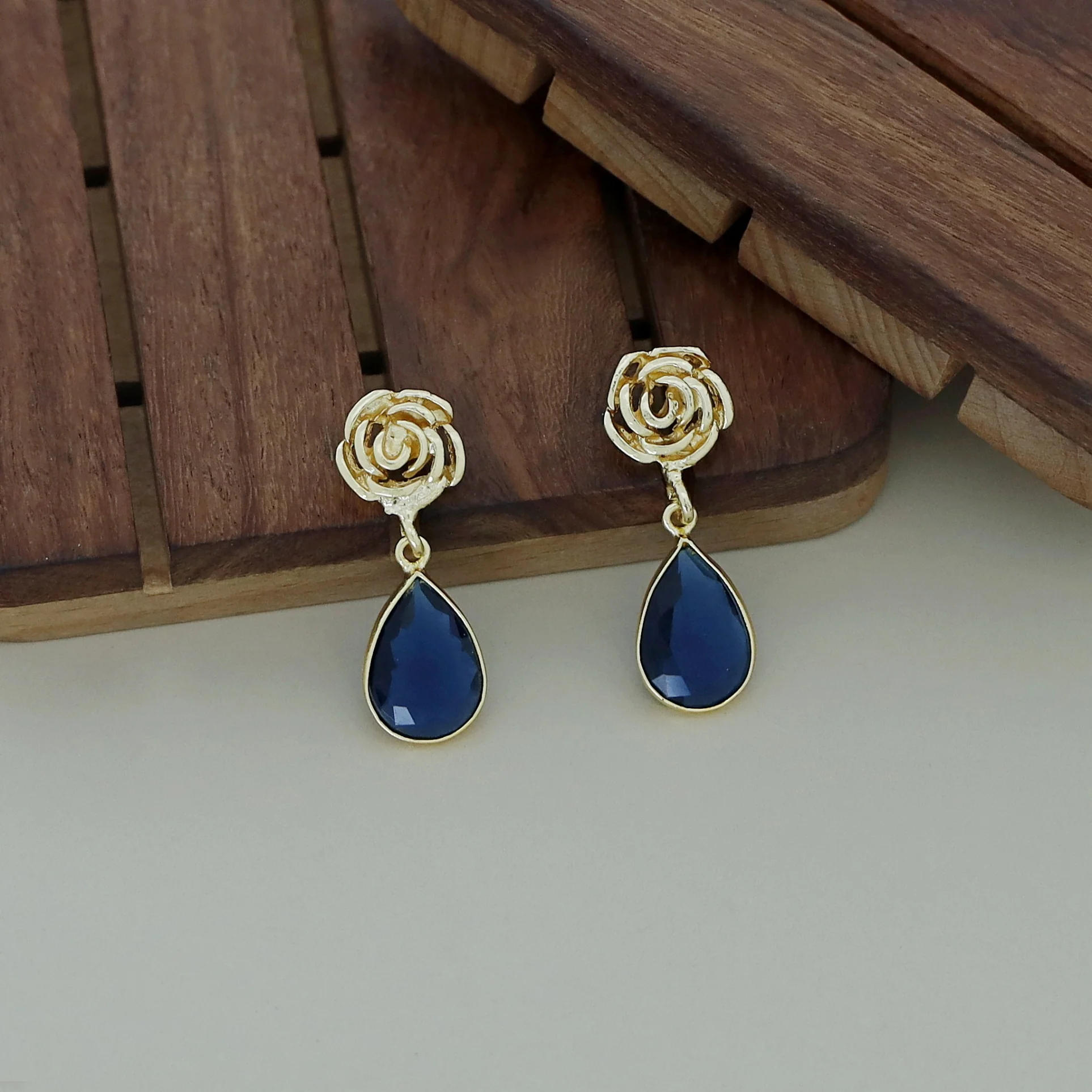 Rosette Drop Glossy Earring - Image 28