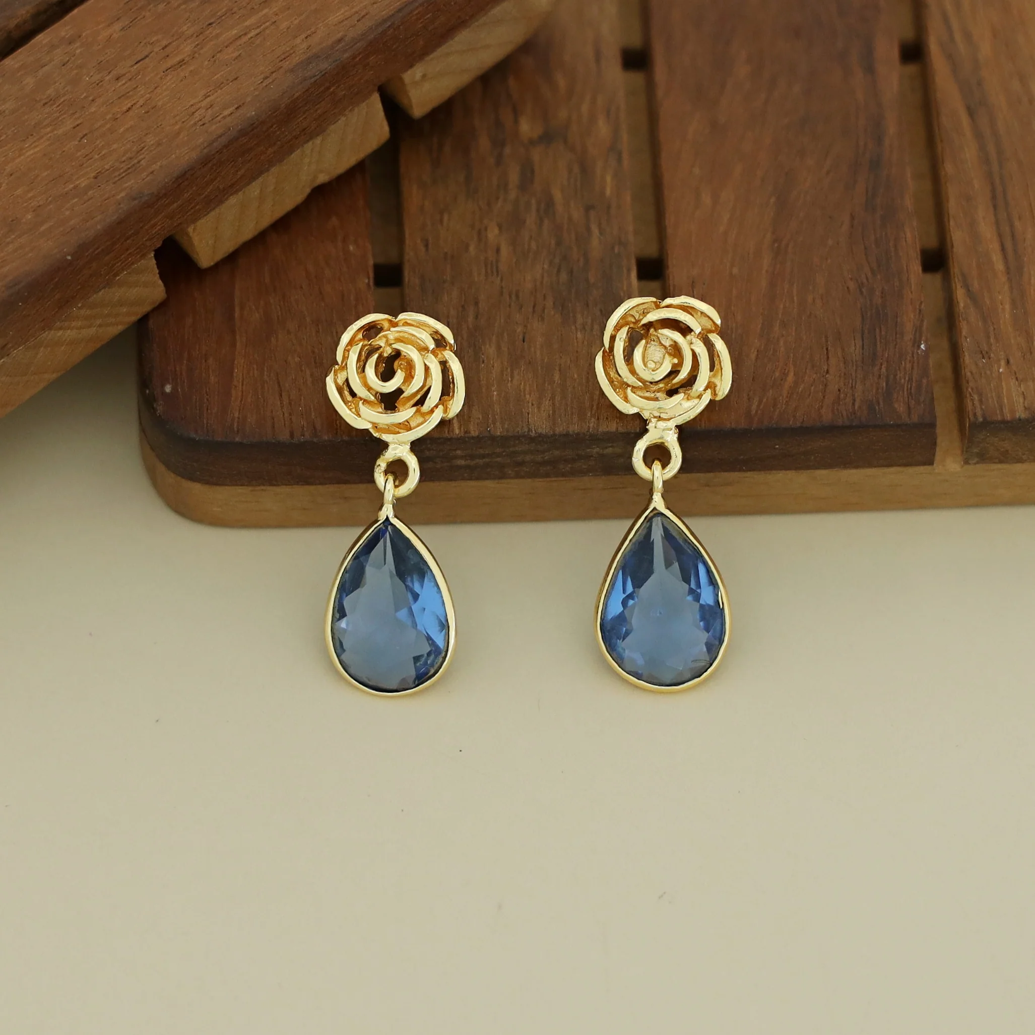 Rosette Drop Glossy Earring - Image 31