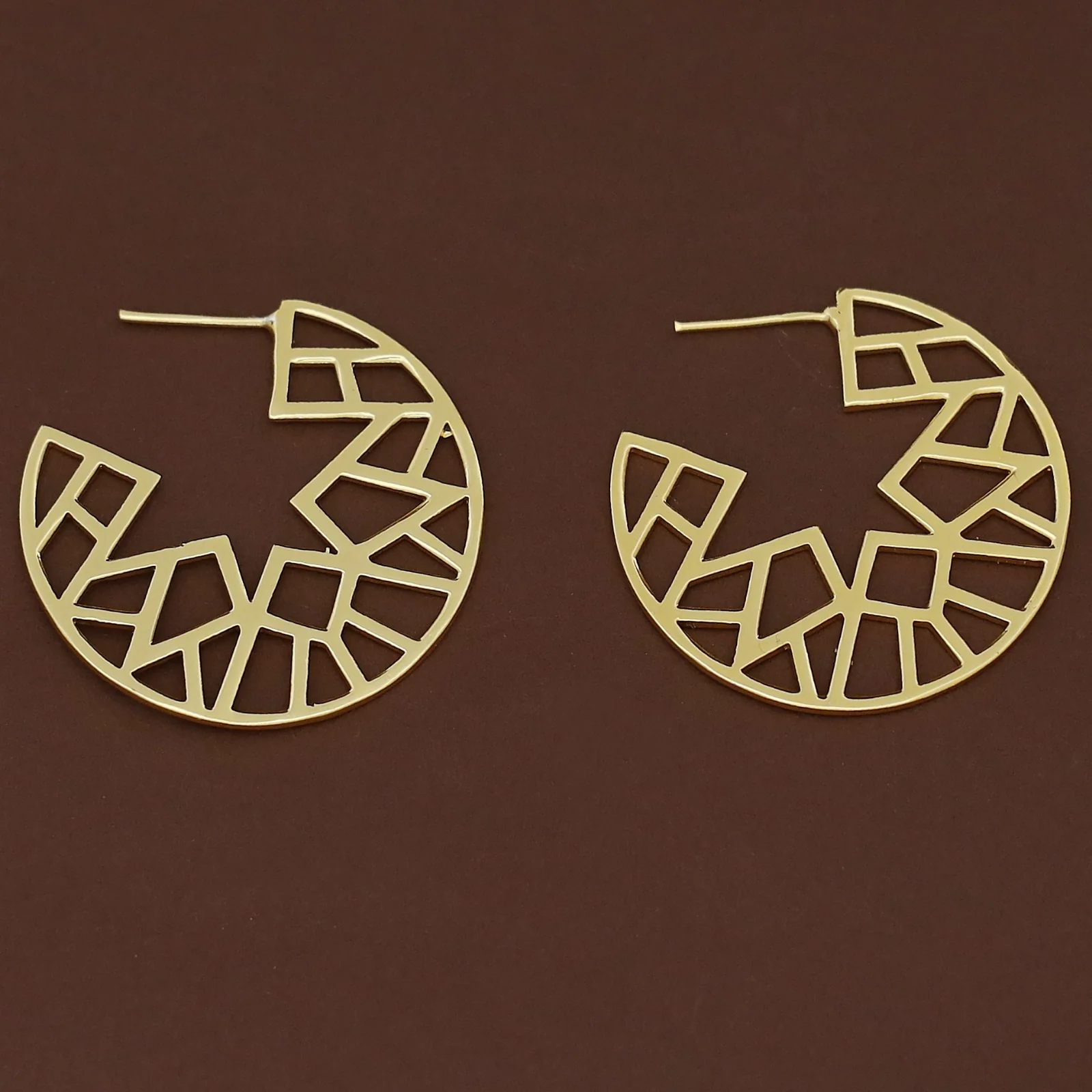 Rosie Golden contemporary Hoop Earring - Image 4