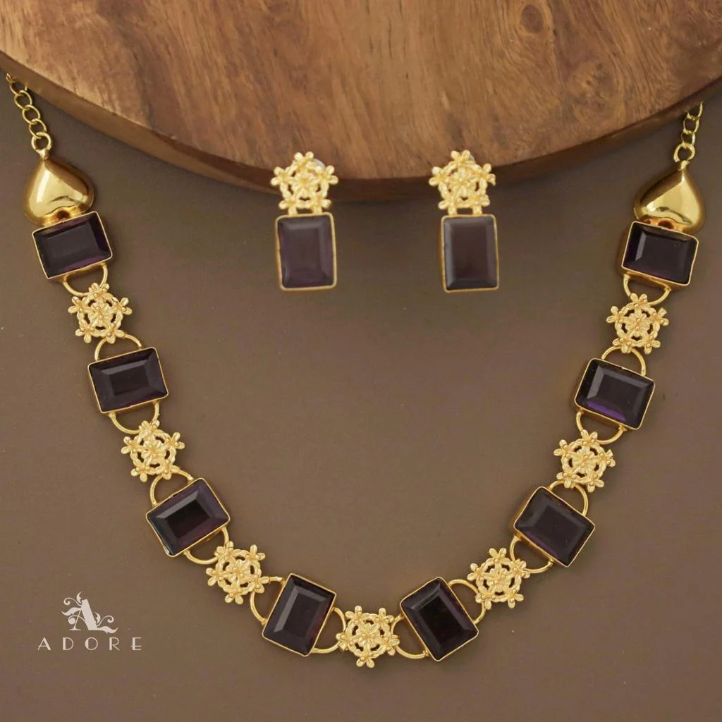 Royal Sparkle Neckpiece Plus Stud - Image 16