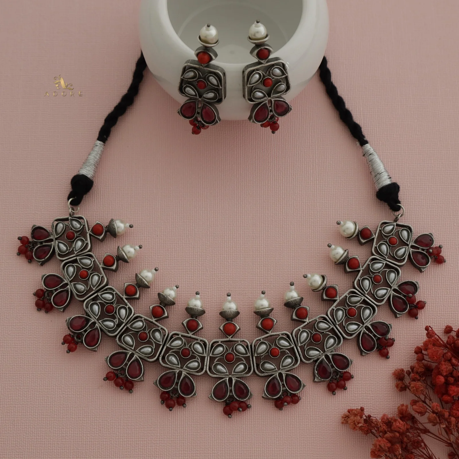 Ruthina Neckpiece With Earring - Image 16