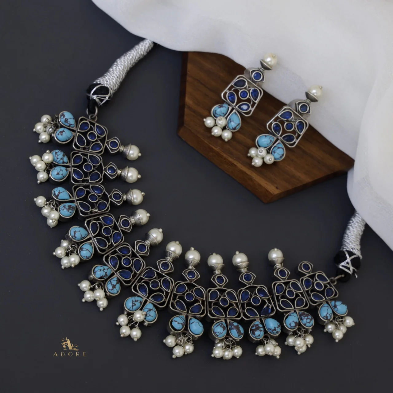 Ruthina Neckpiece With Earring - Image 3
