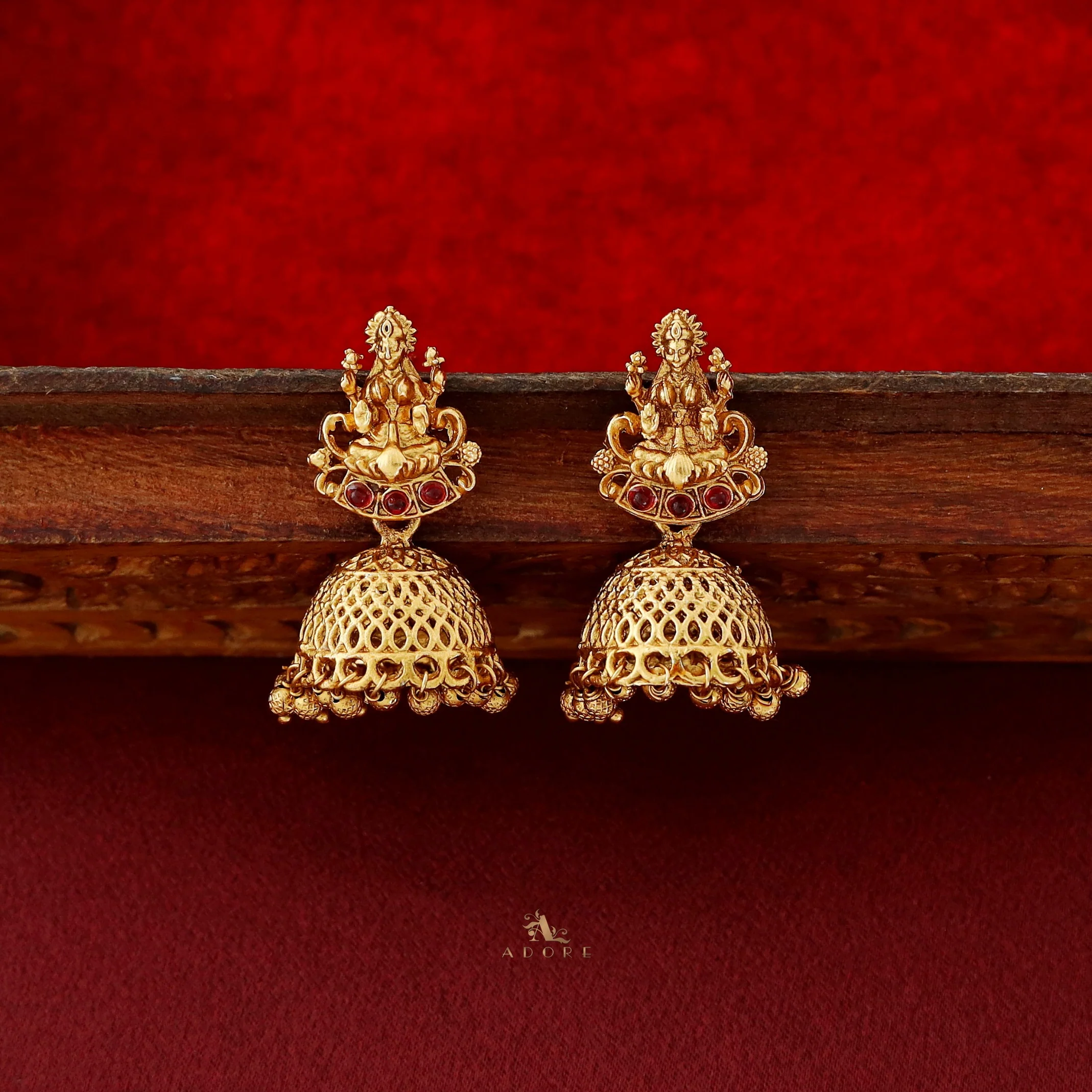 Rutvi Mayur Lakshmi Long Haram With Earring - Image 3