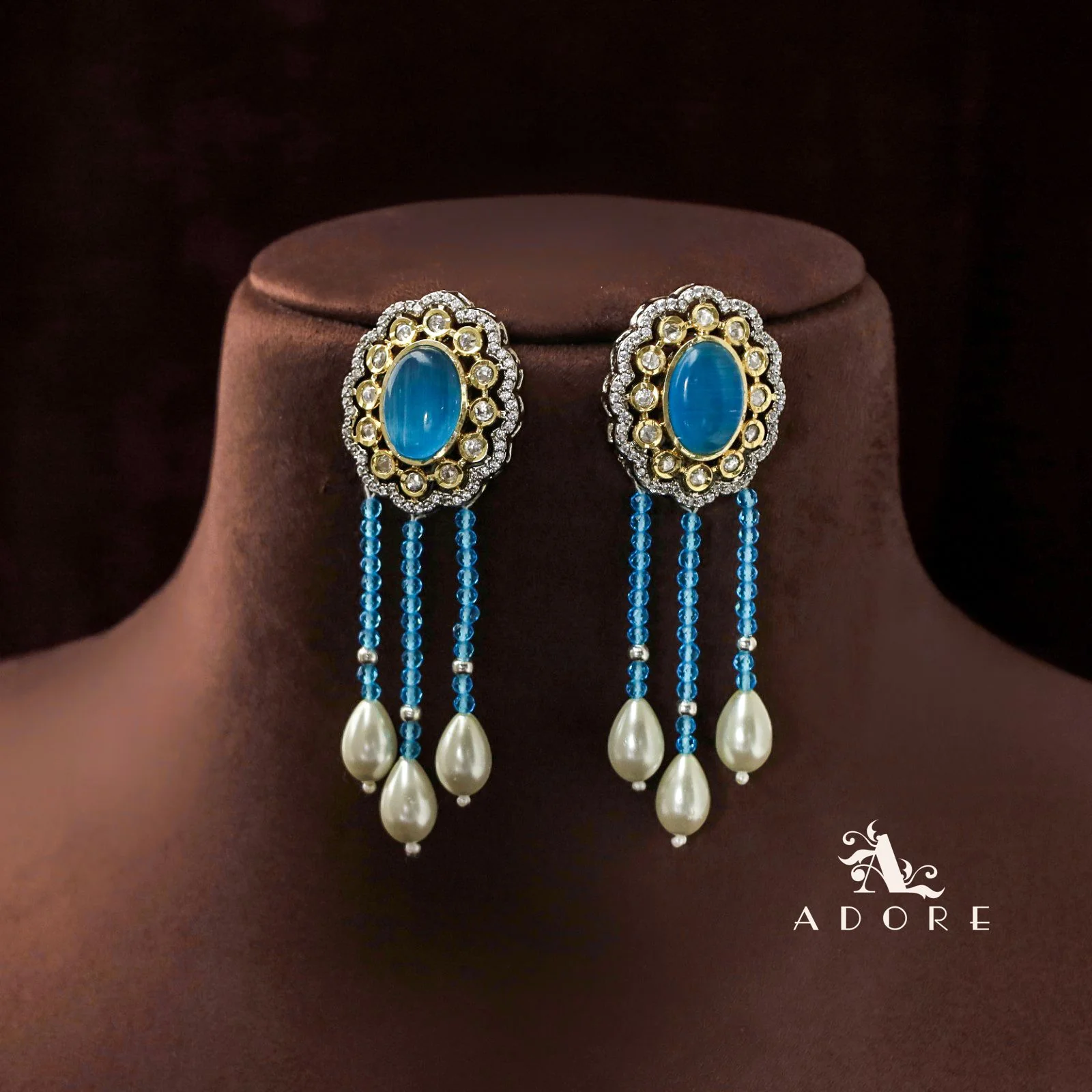 Saahana Long Neckpiece With Earring - Image 12