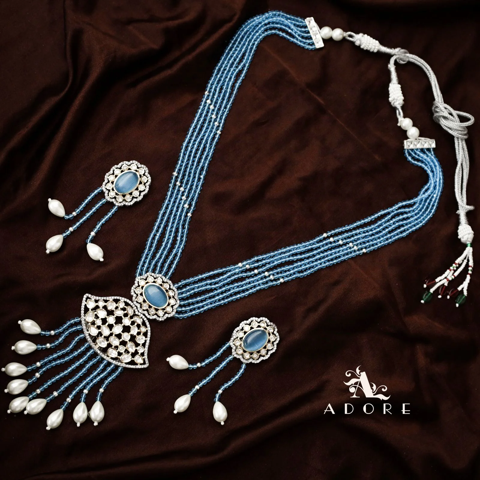 Saahana Long Neckpiece With Earring - Image 14