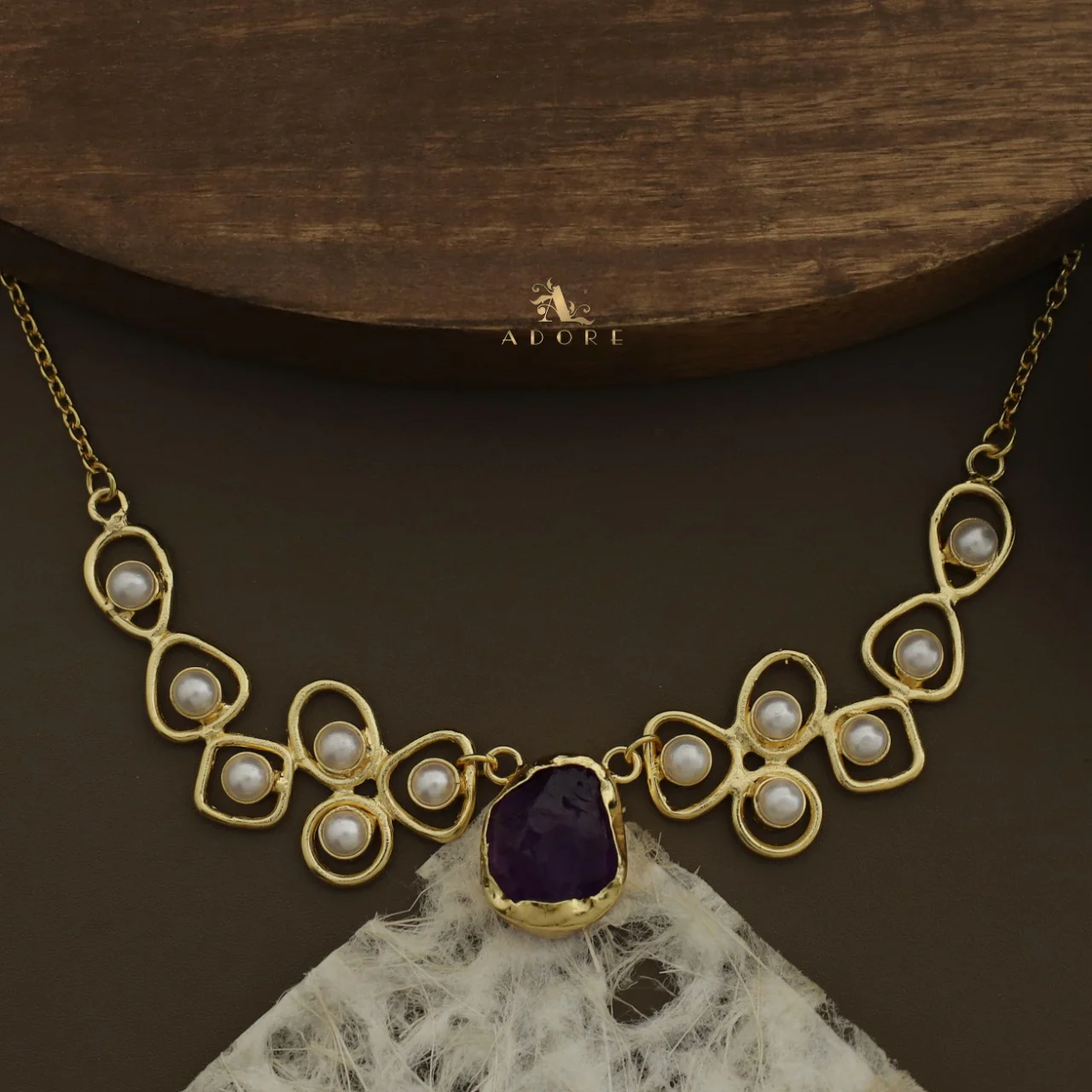 Sabera Raw Stone Pearl Neckpiece - Image 9