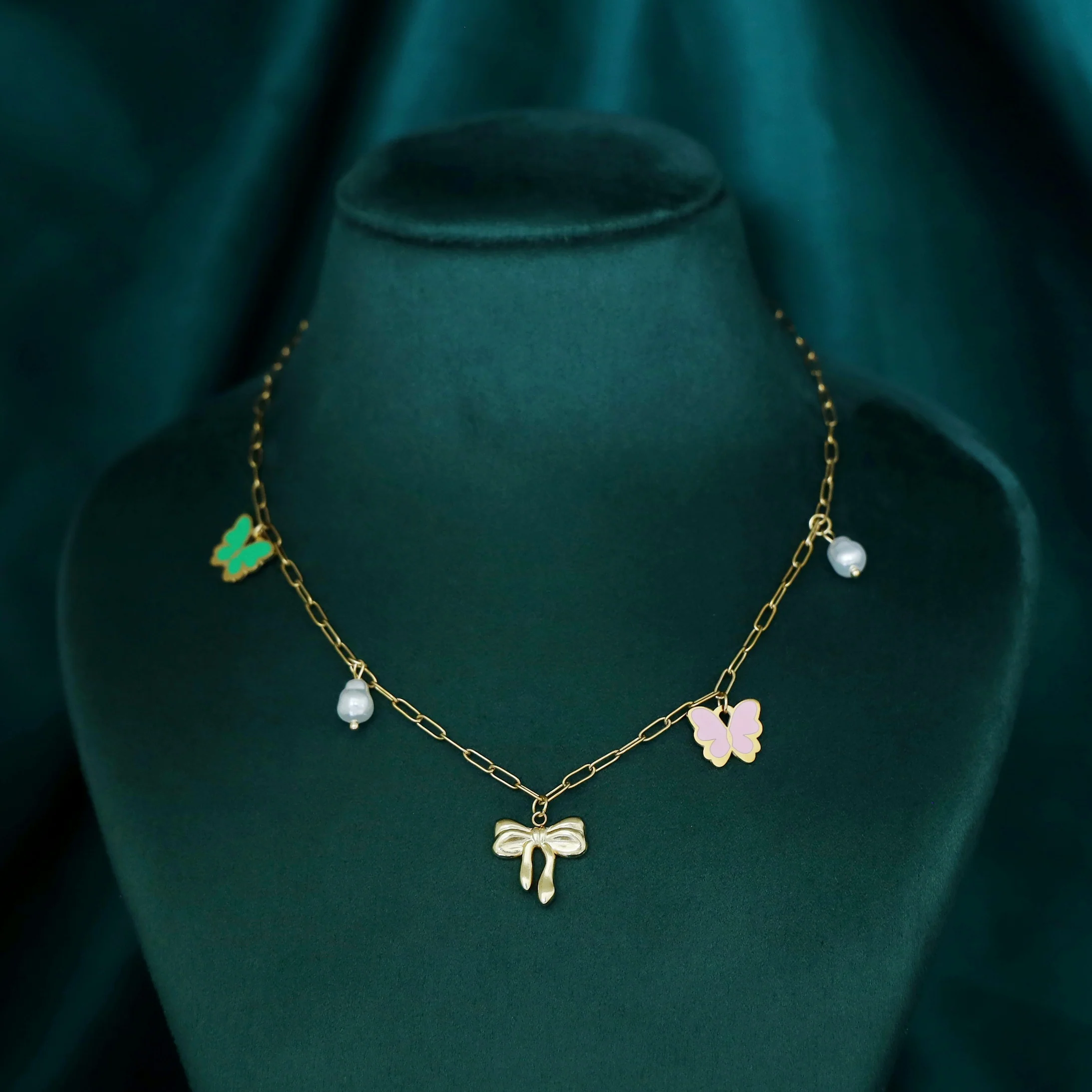 Sable Bow Dual Butterfly Baroque Neckpiece - Image 2