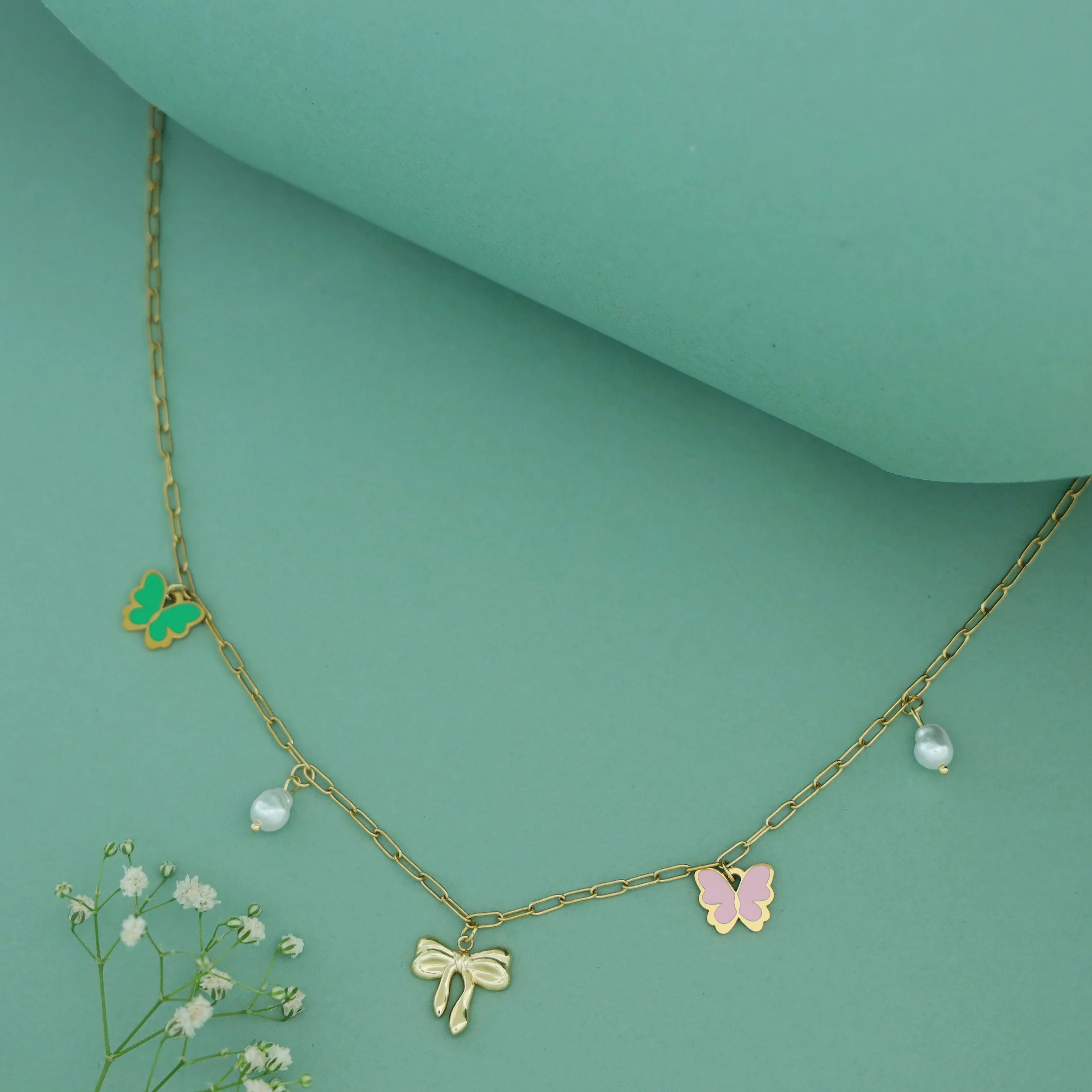 Sable Bow Dual Butterfly Baroque Neckpiece - Image 3