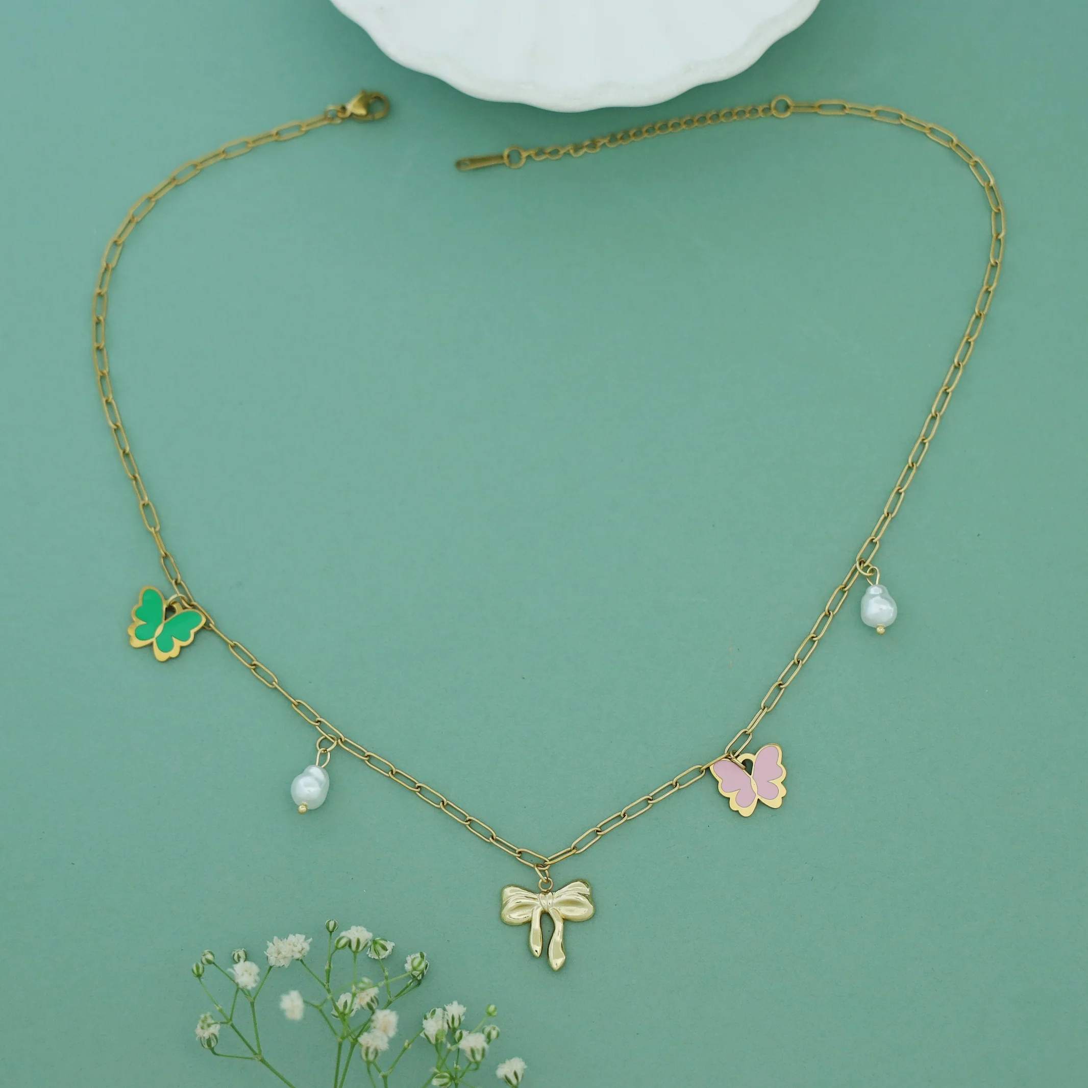 Sable Bow Dual Butterfly Baroque Neckpiece - Image 4