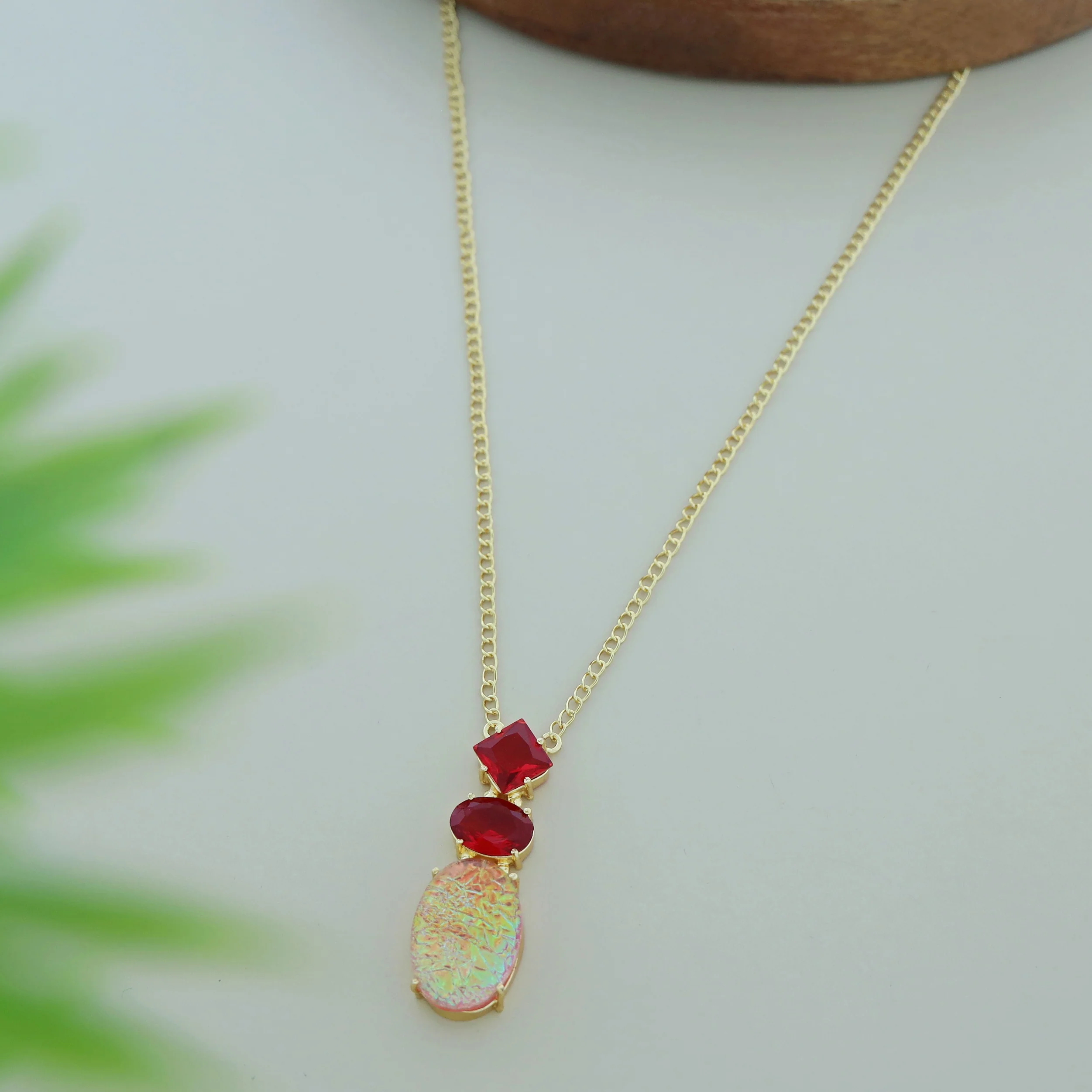Sabrina Claw Glossy Natural Stone Neckpiece - Image 13