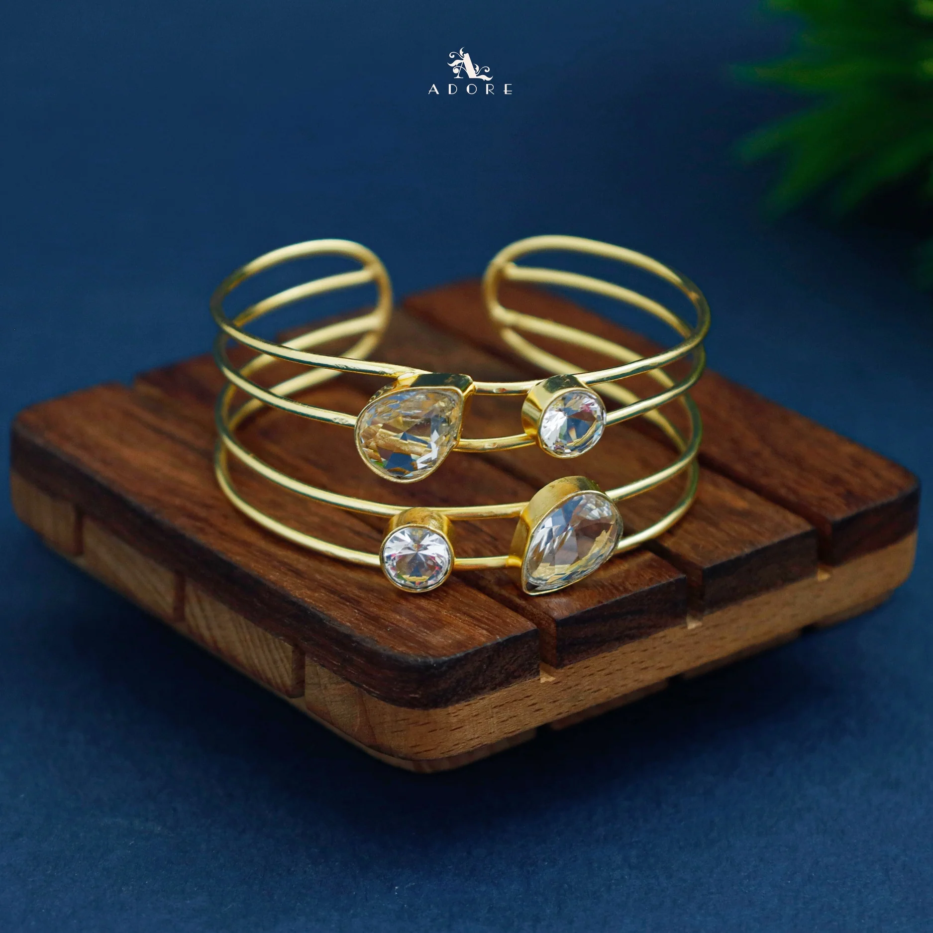 Samara Golden 4 Layer Glossy Drop Bangle - Image 2