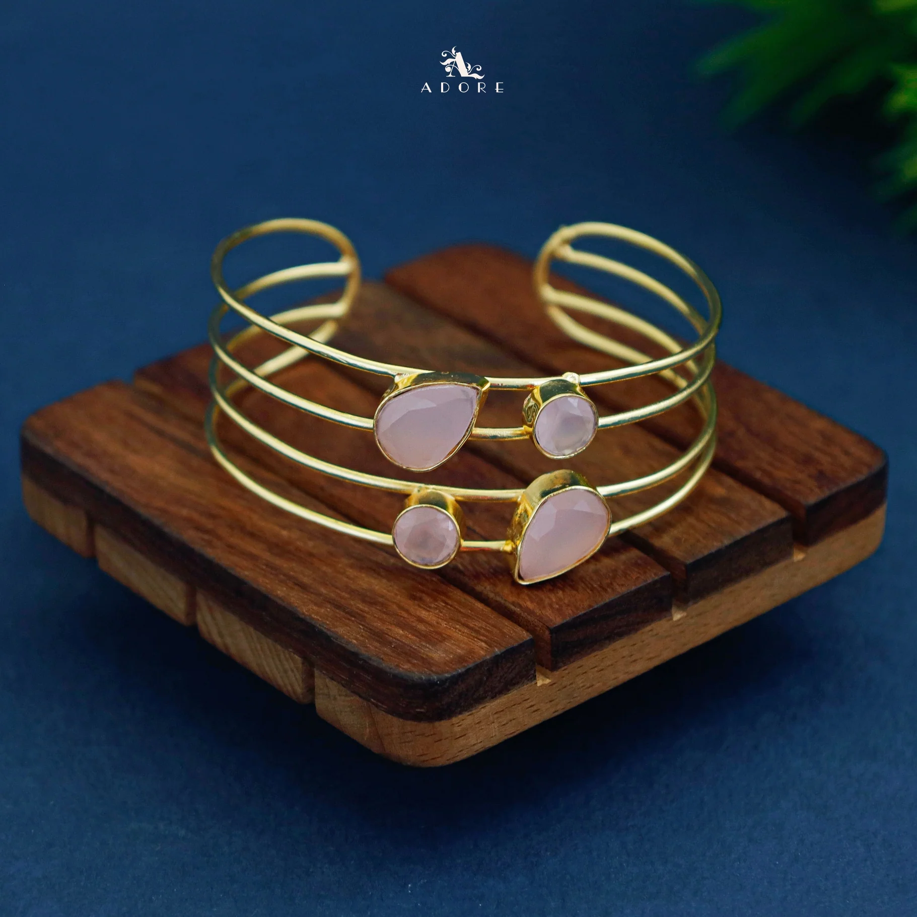 Samara Golden 4 Layer Glossy Drop Bangle - Image 3