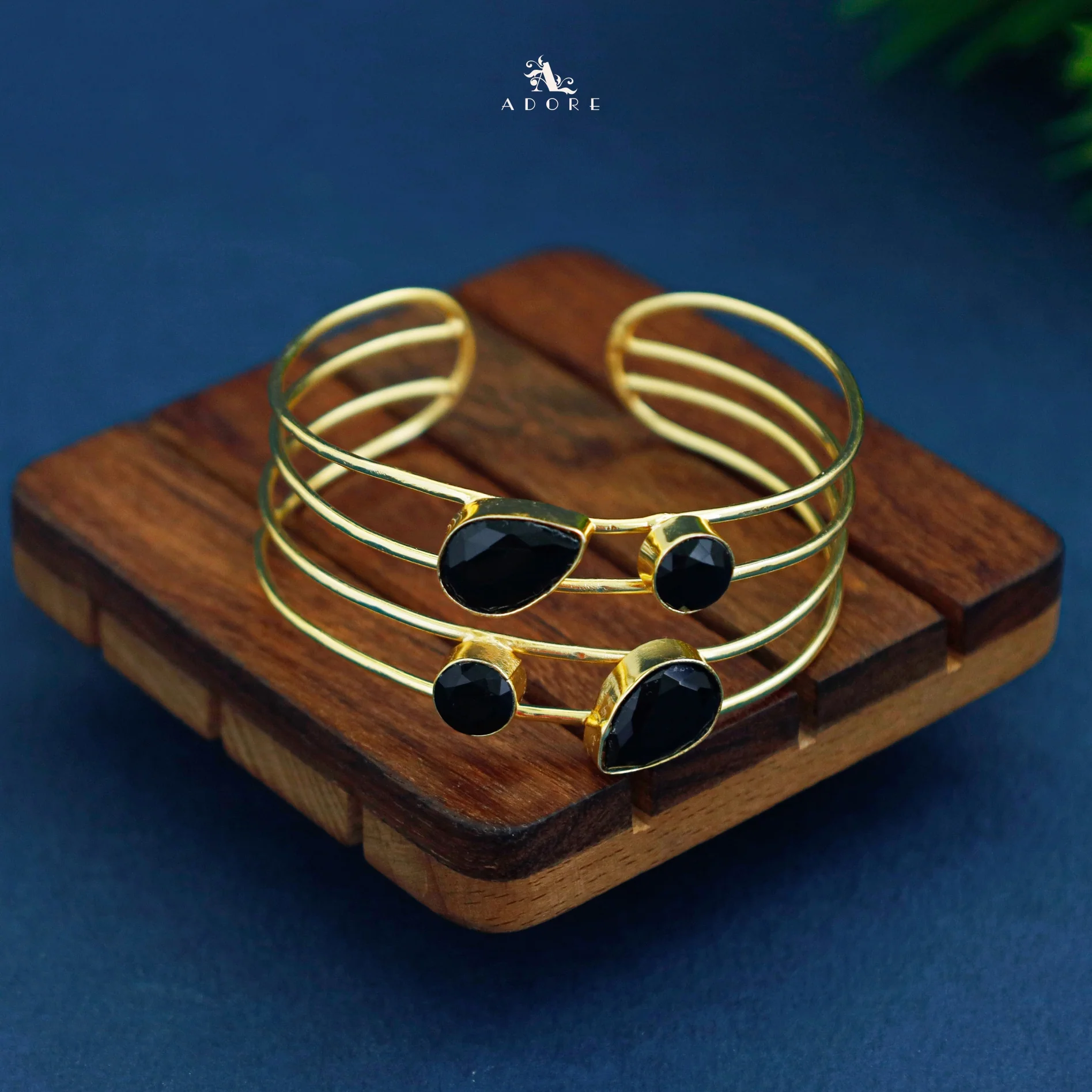 Samara Golden 4 Layer Glossy Drop Bangle - Image 7