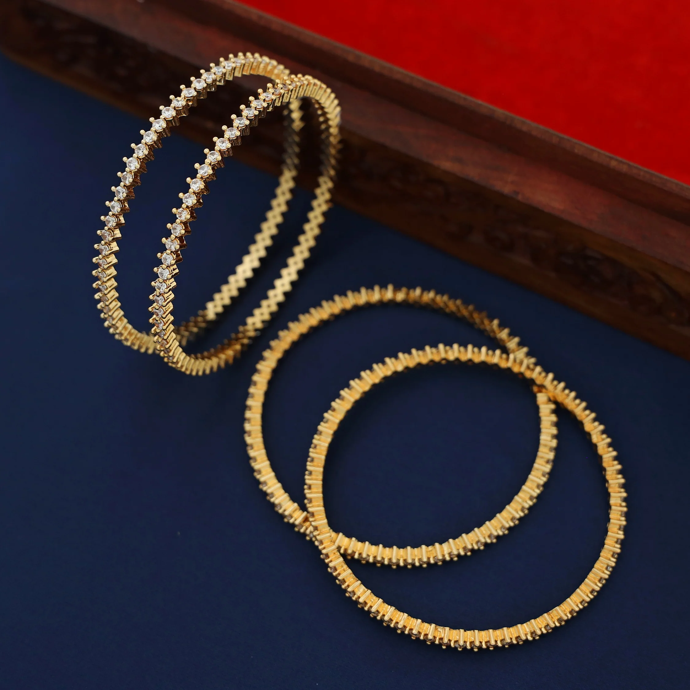 Samithra AD Stone Bangle ( Set Of 4) - Image 2