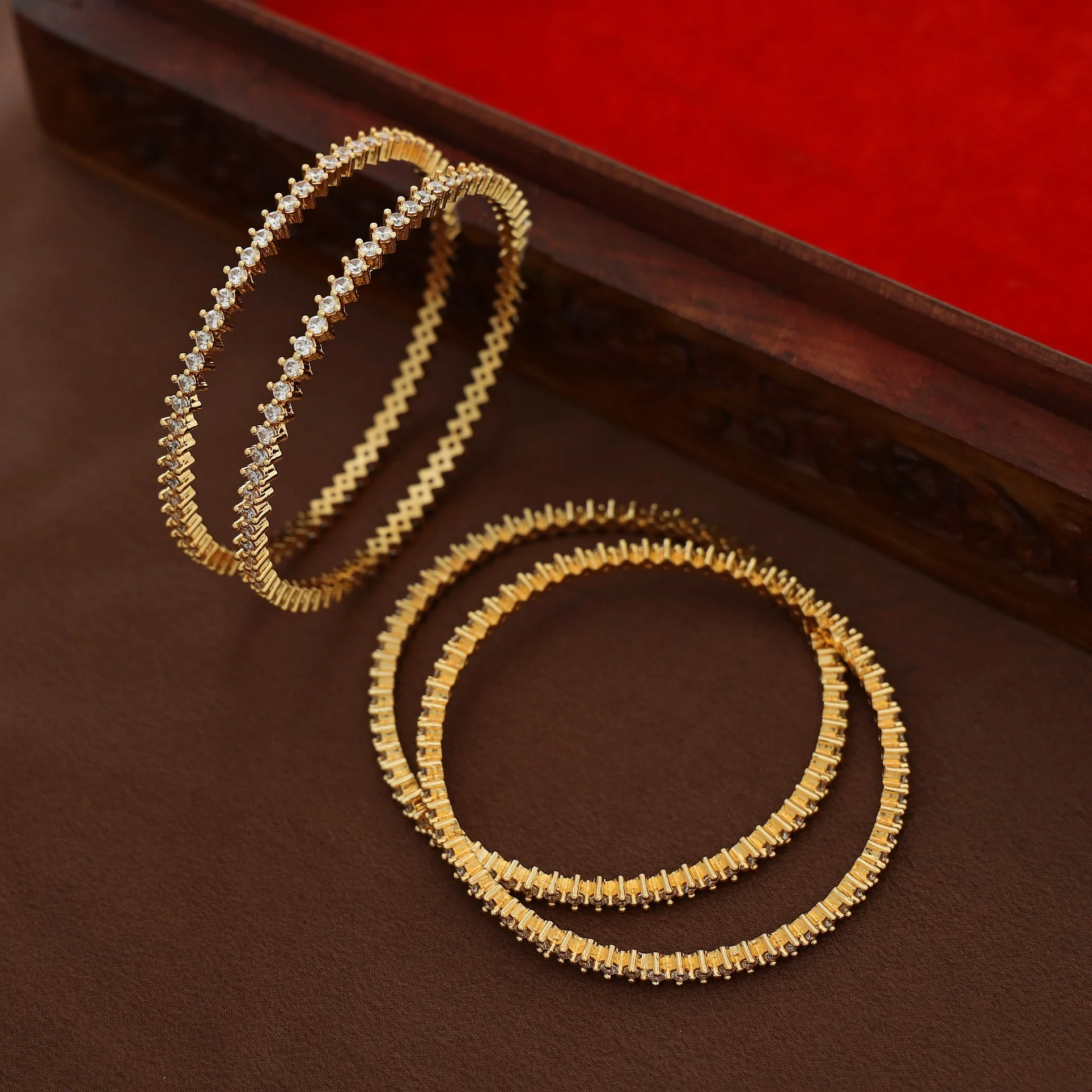 Samithra AD Stone Bangle ( Set Of 4) - Image 3
