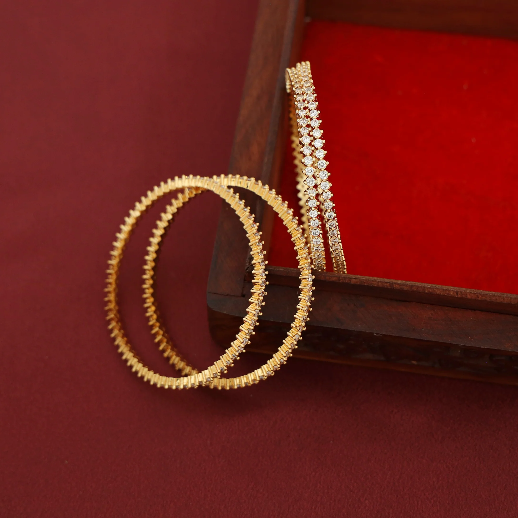 Samithra AD Stone Bangle ( Set Of 4) - Image 5
