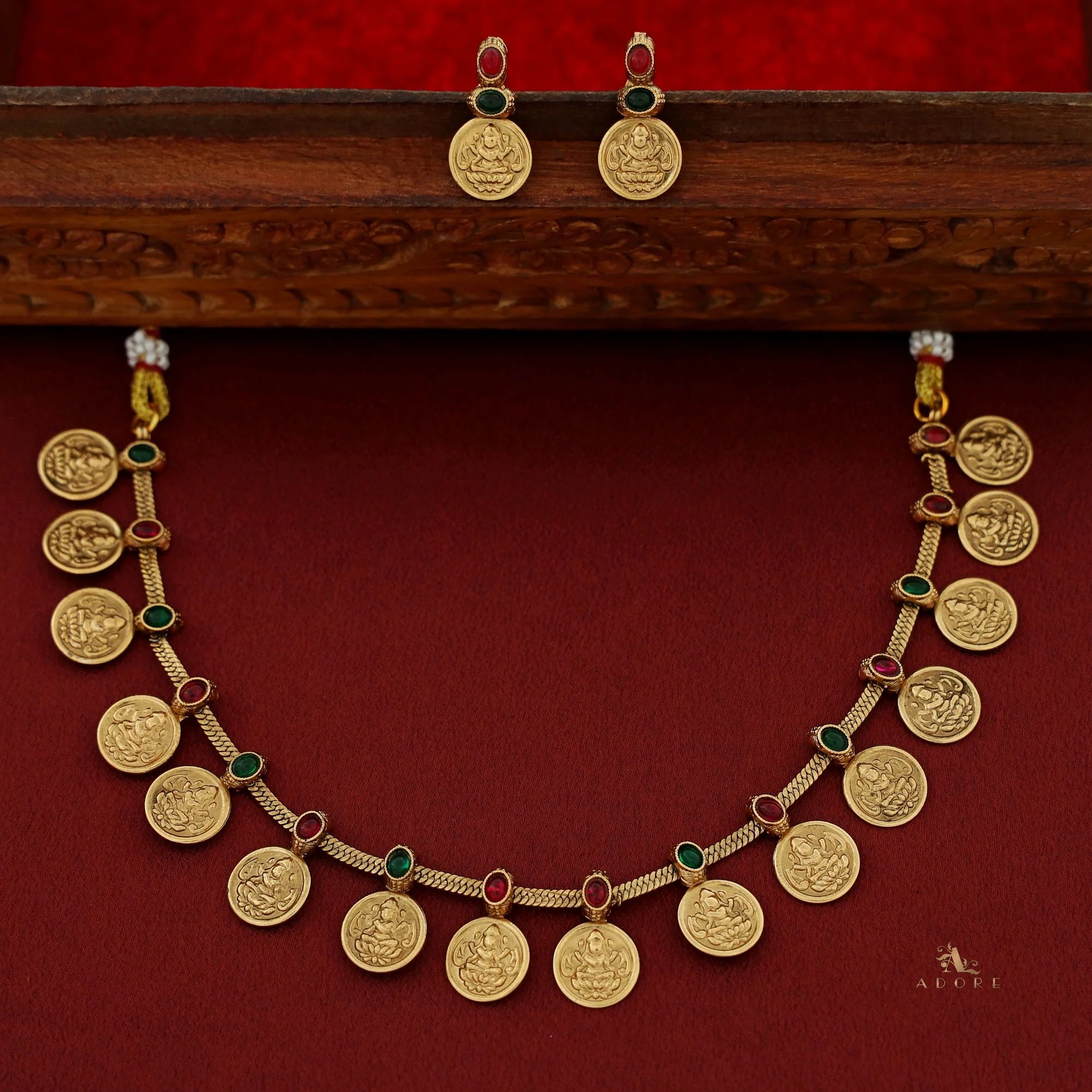 Samvitha Devi Kashi Short Neckpiece with Earring - Image 2