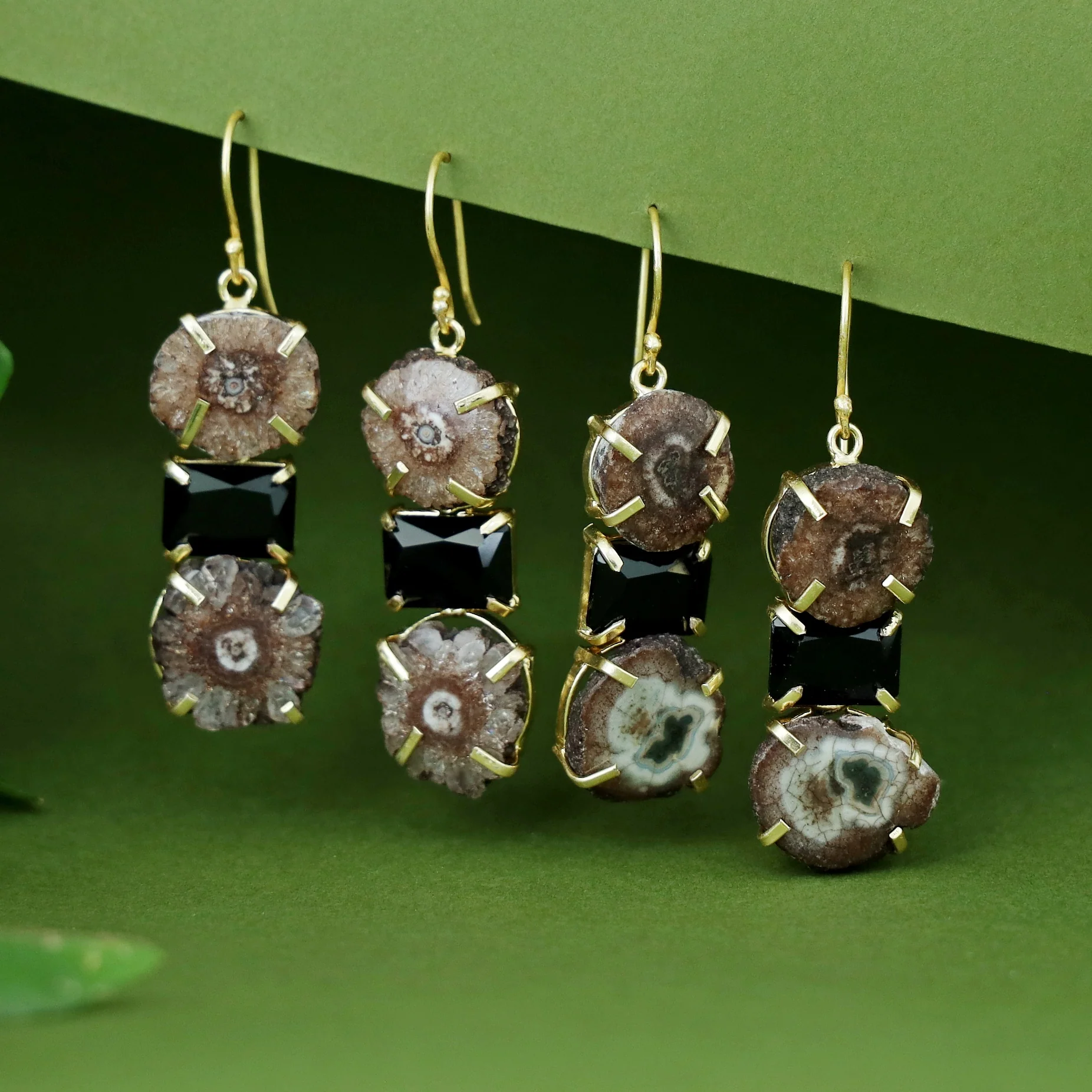 Saskia Solar Agate + Glossy Stone Drop - Image 13