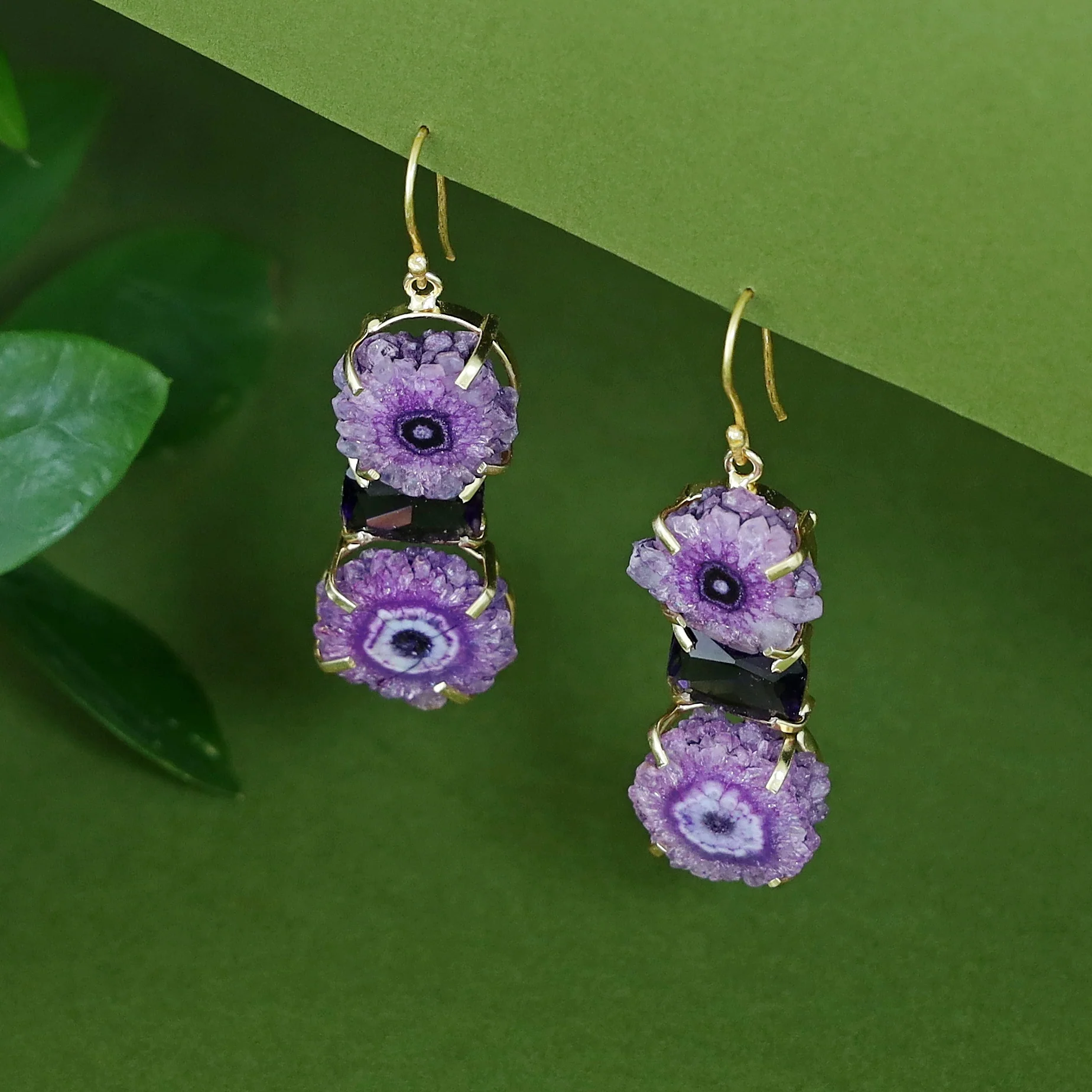 Saskia Solar Agate + Glossy Stone Drop - Image 16