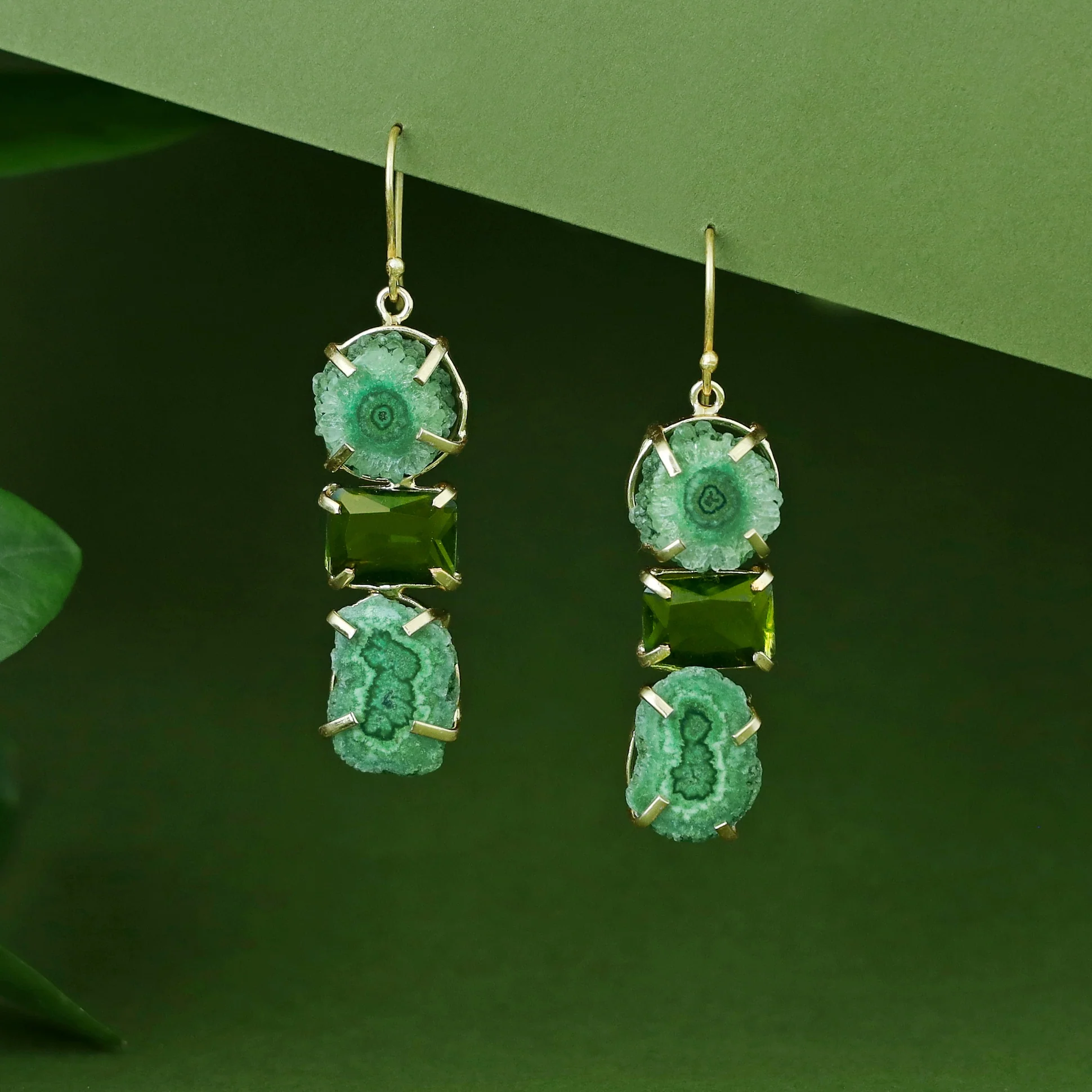 Saskia Solar Agate + Glossy Stone Drop - Image 3