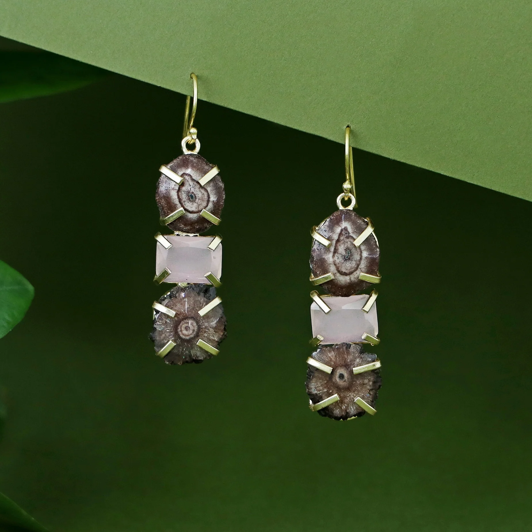 Saskia Solar Agate + Glossy Stone Drop - Image 4