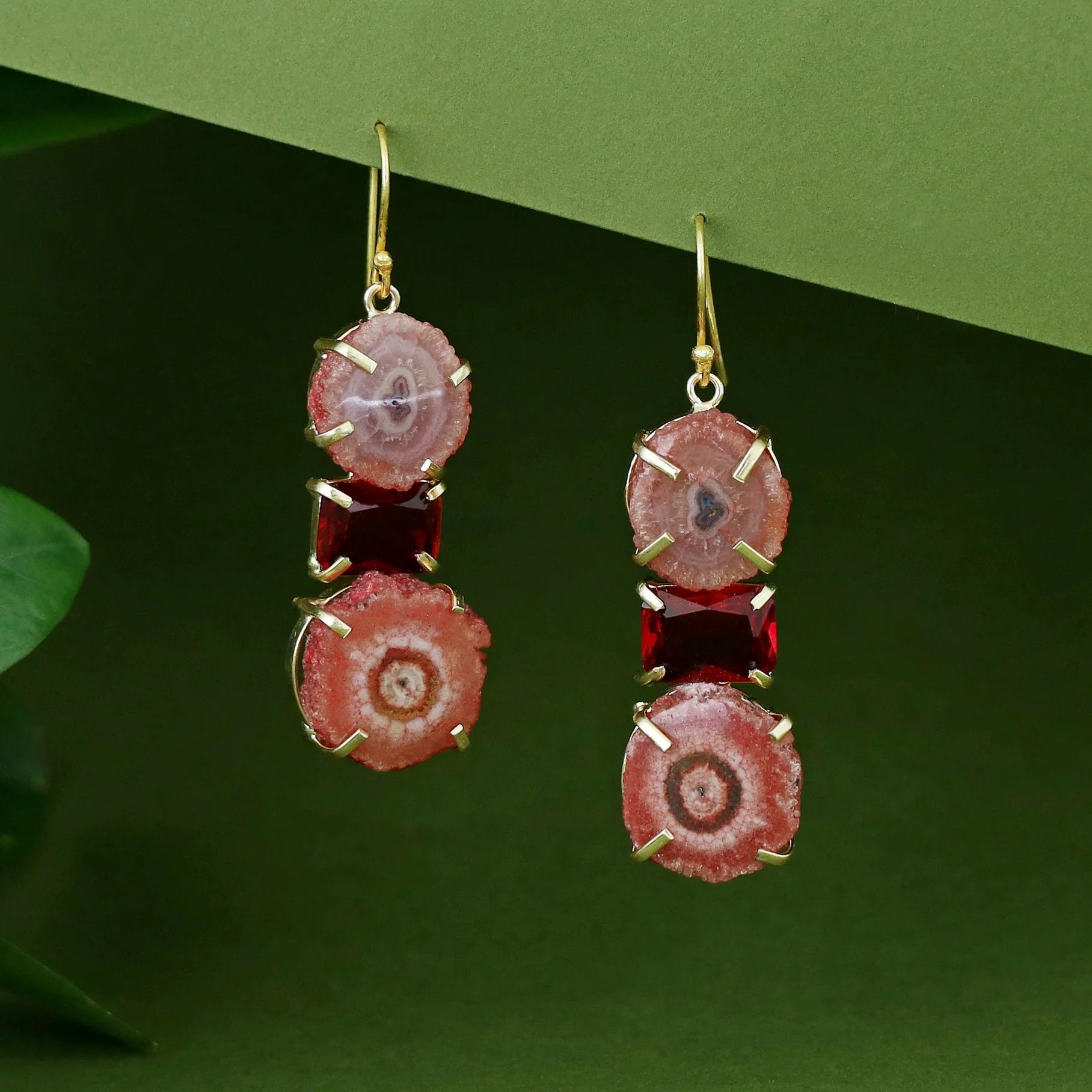 Saskia Solar Agate + Glossy Stone Drop - Image 6