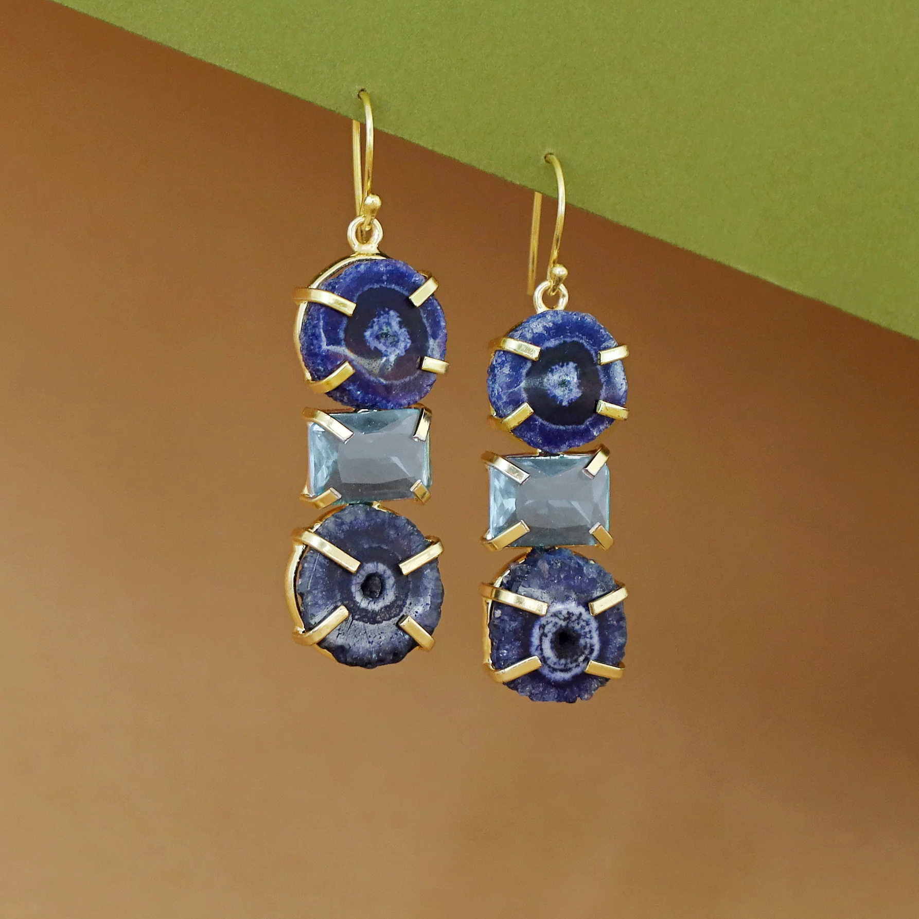 Saskia Solar Agate + Glossy Stone Drop - Image 9