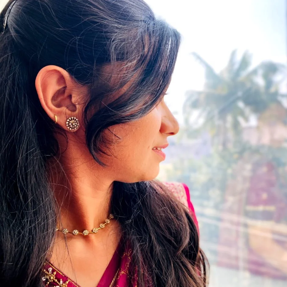 Sayali Flower AD Neckpiece With Stud - Image 17