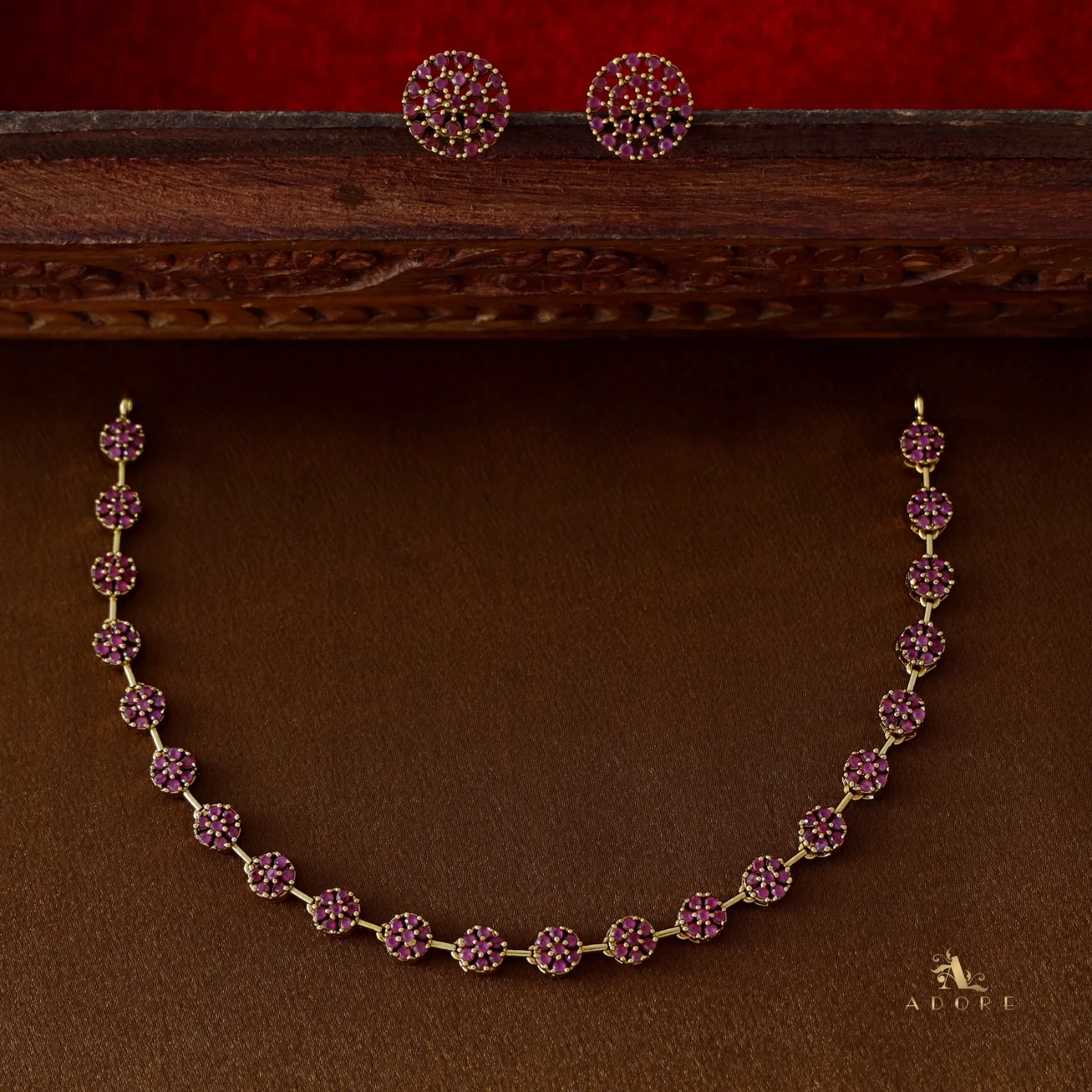 Sayali Flower AD Neckpiece With Stud - Image 24