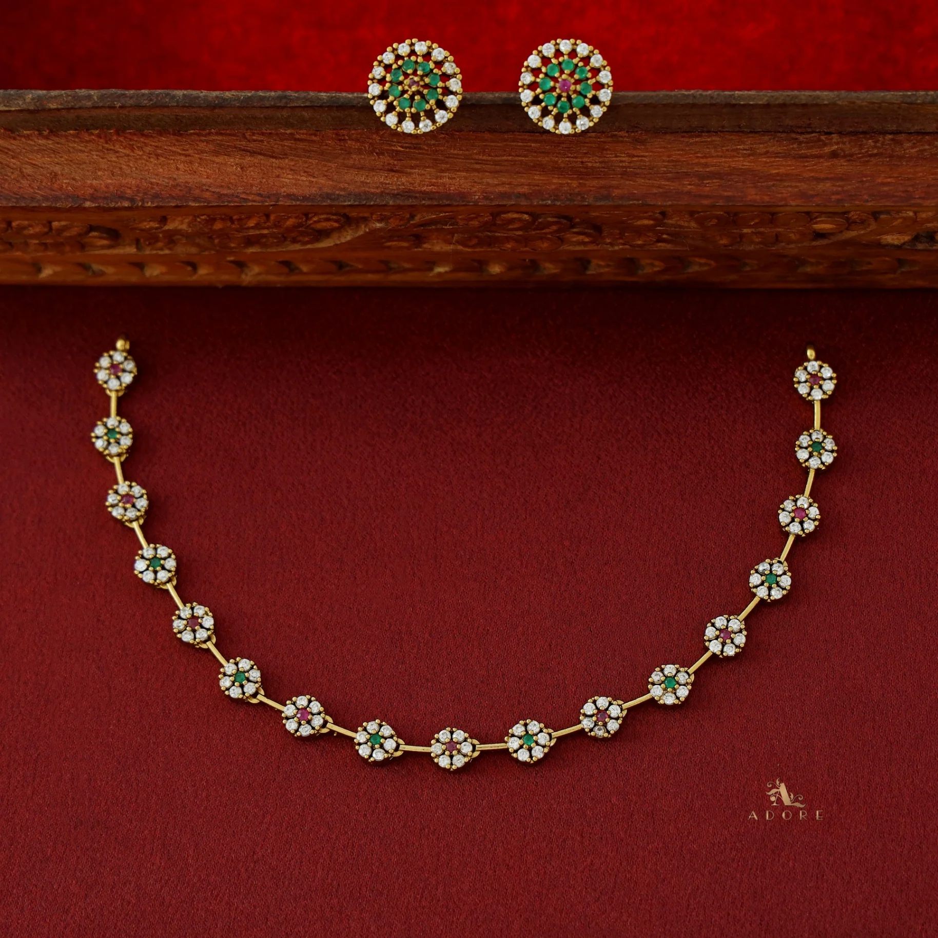 Sayali Flower AD Neckpiece With Stud - Image 31