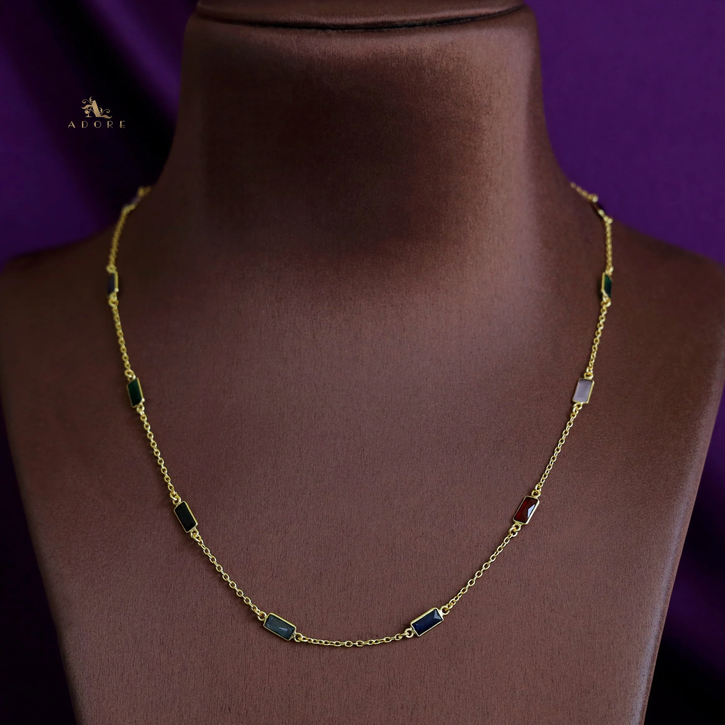 Sera Mini Rectangle Glossy Neckpiece - Image 3