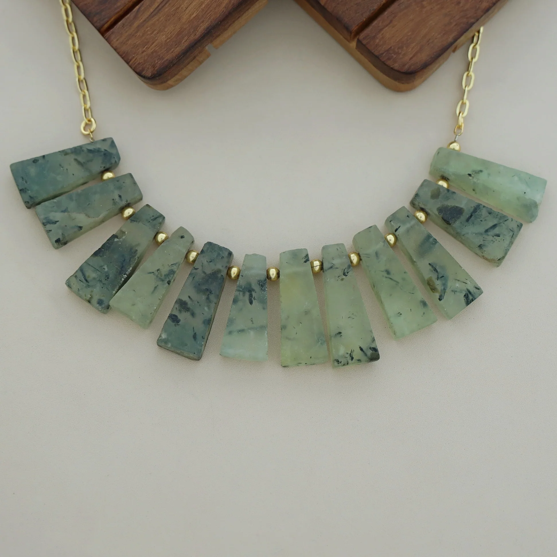 Seraphina Golden Ball Raw Stone Neckpiece - Image 7