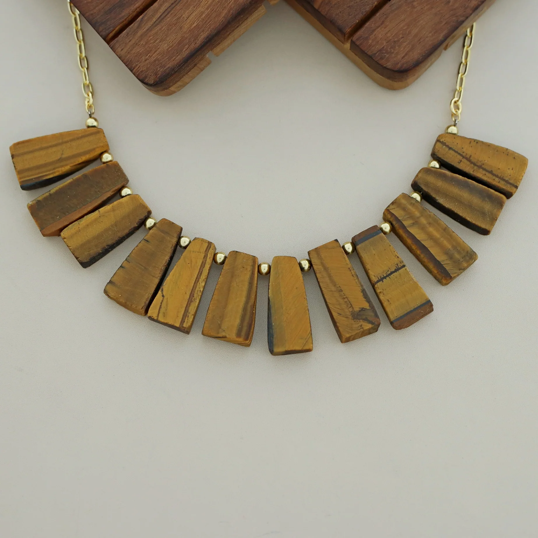 Seraphina Golden Ball Raw Stone Neckpiece - Image 8