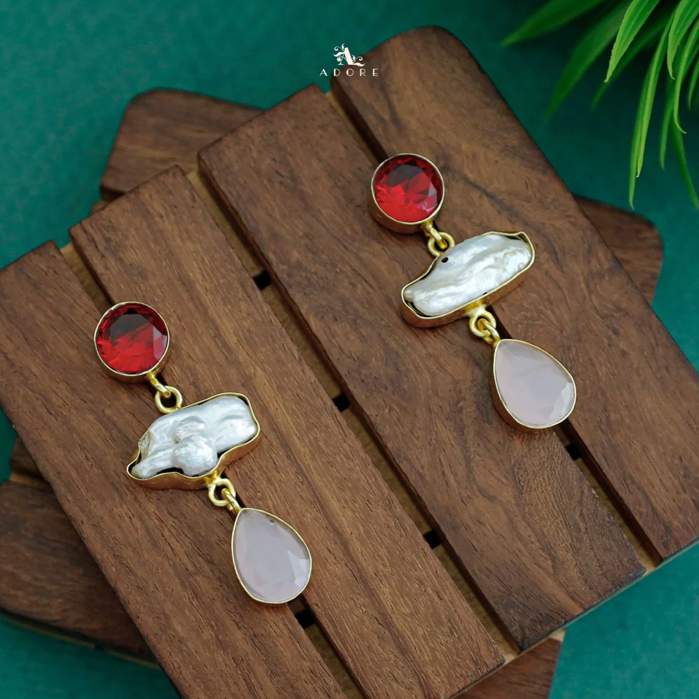 Seren Glossy Round Baroque Dew Drop Earring - Image 4