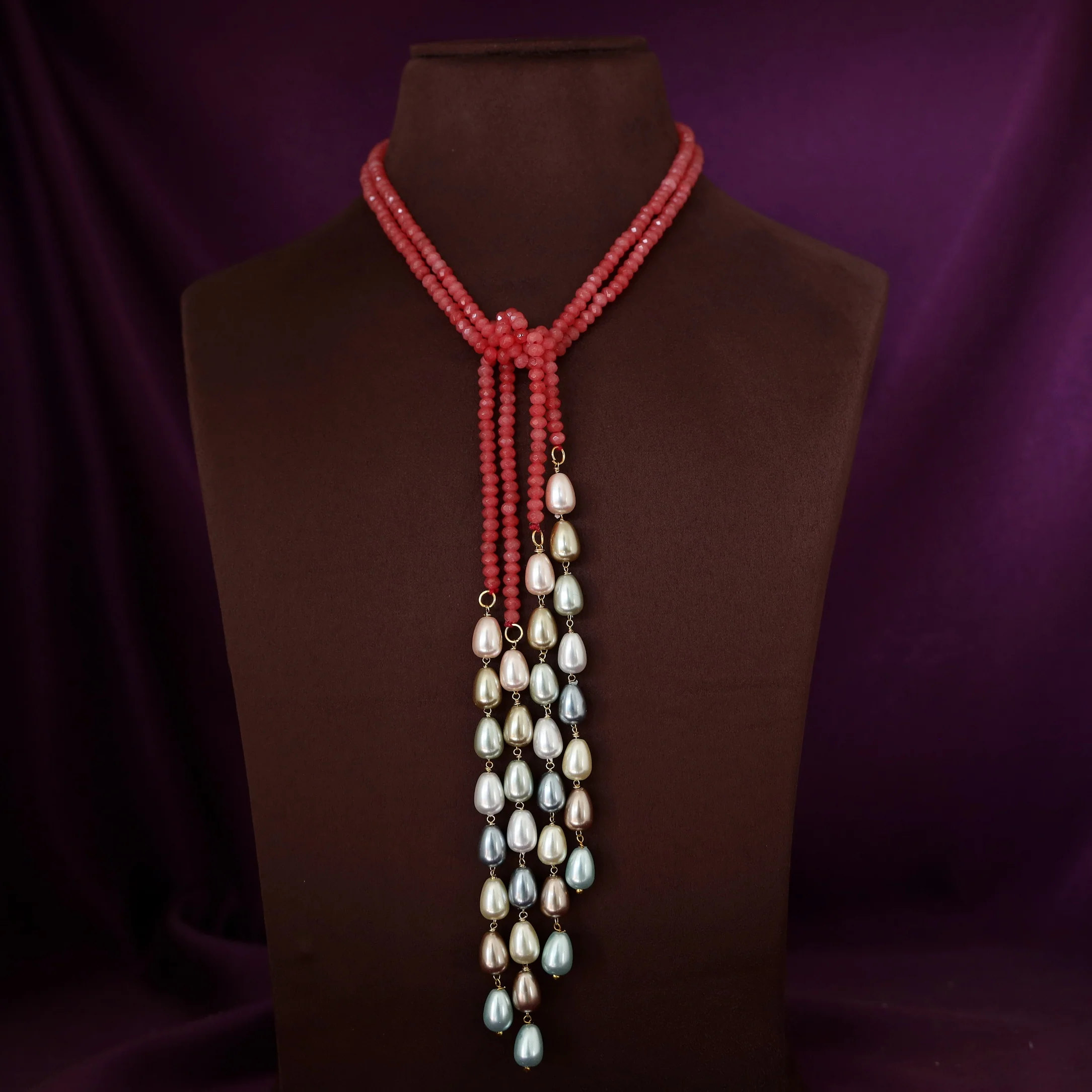 Serena Beaded Pearl 2 In 1 Neckpiece - Image 14