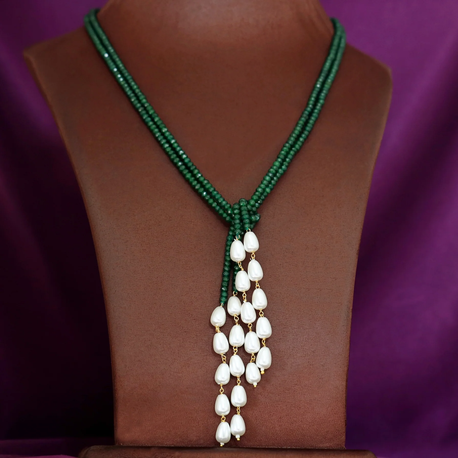 Serena Beaded Pearl 2 In 1 Neckpiece - Image 2