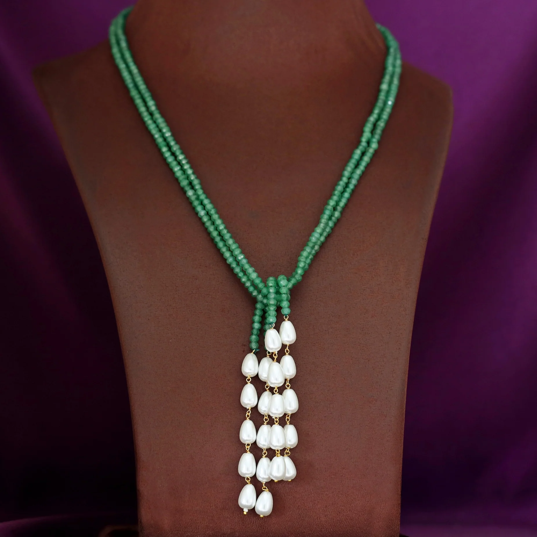 Serena Beaded Pearl 2 In 1 Neckpiece - Image 3