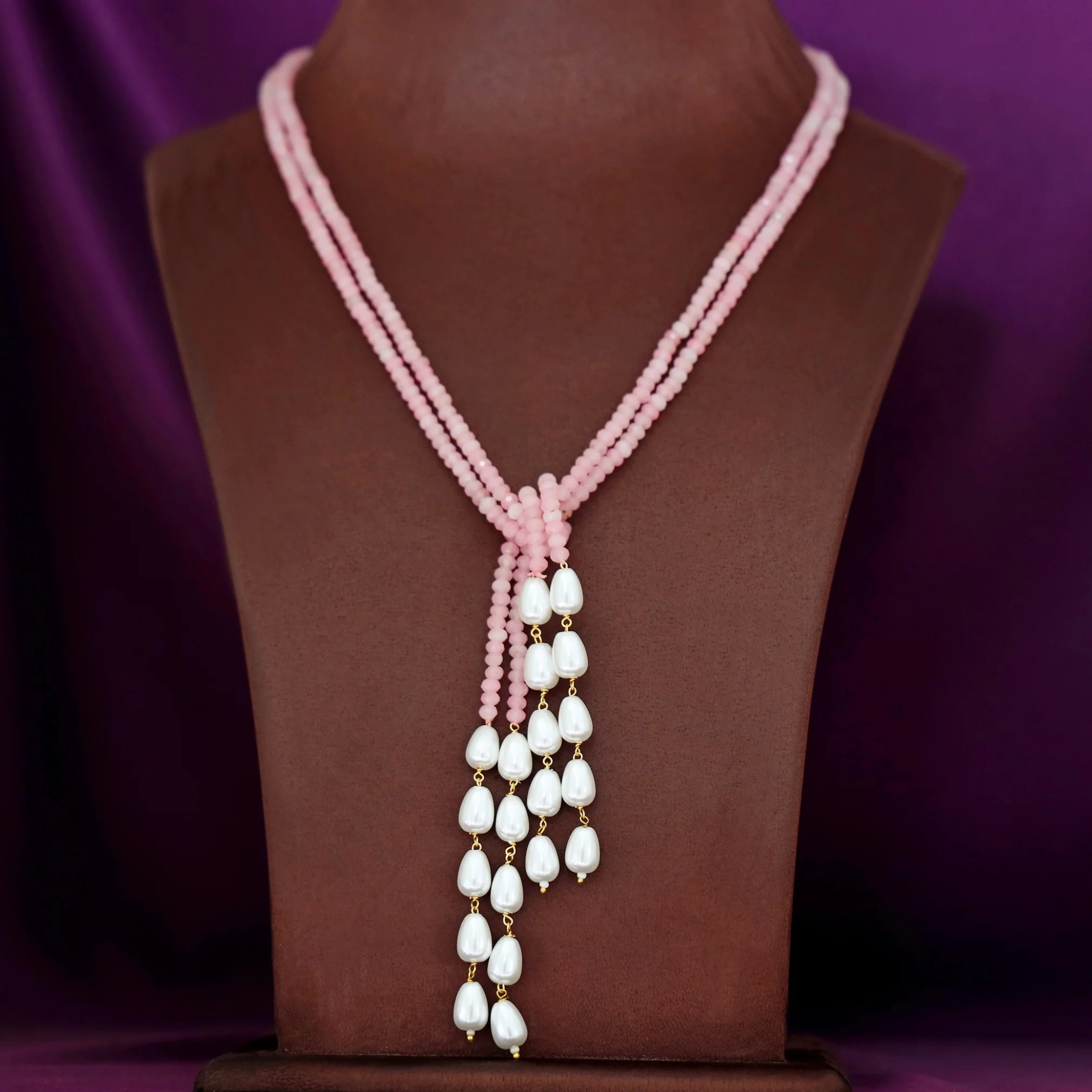 Serena Beaded Pearl 2 In 1 Neckpiece - Image 5