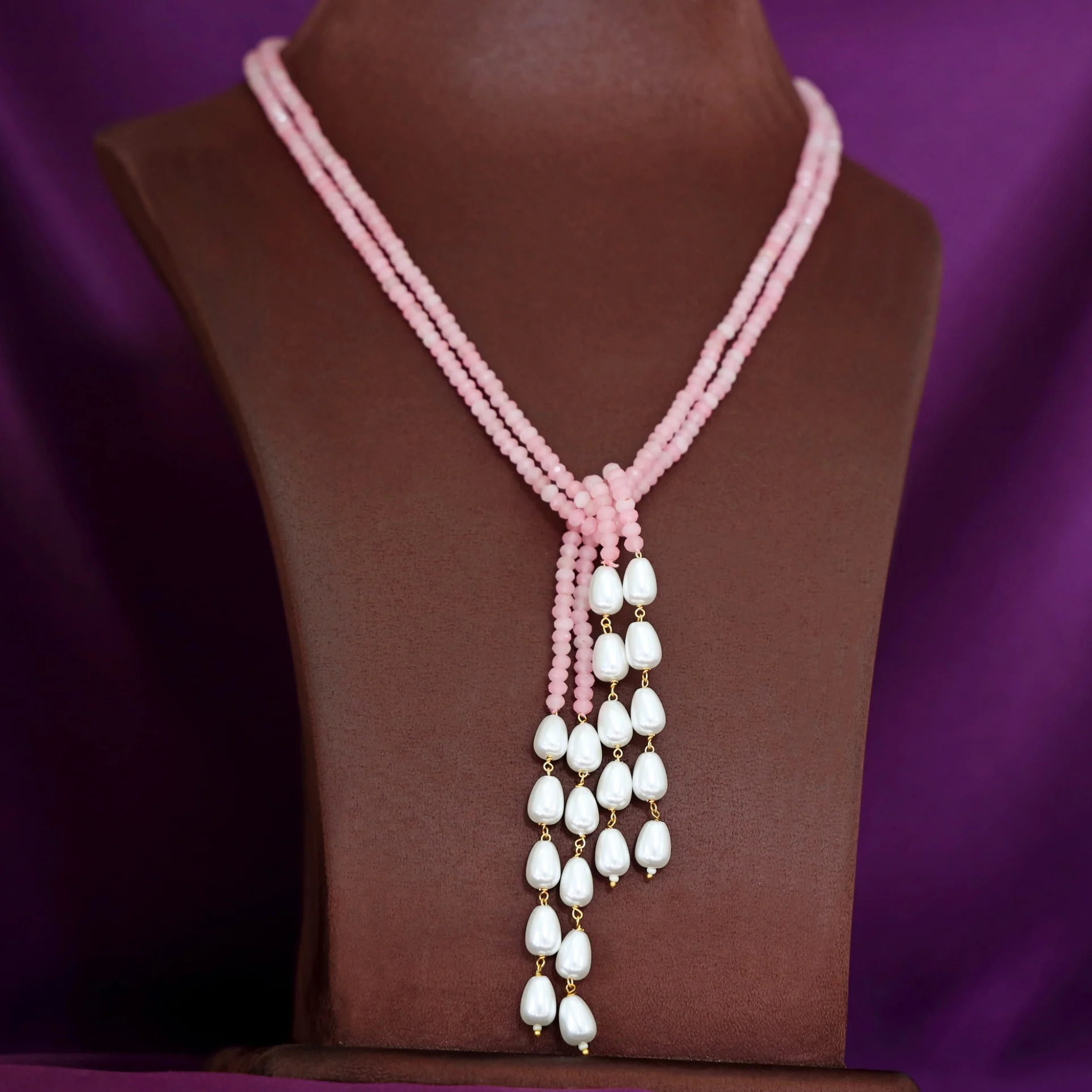 Serena Beaded Pearl 2 In 1 Neckpiece - Image 6