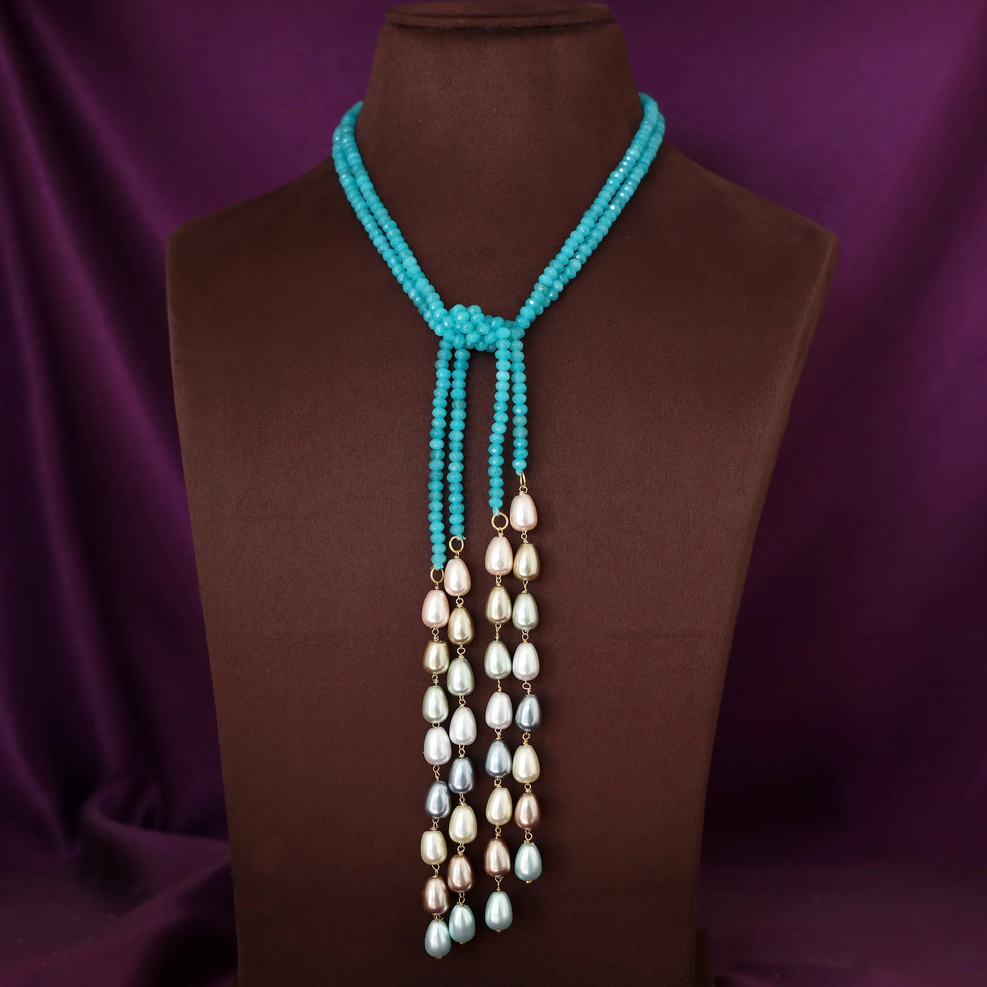 Serena Beaded Pearl 2 In 1 Neckpiece - Image 8